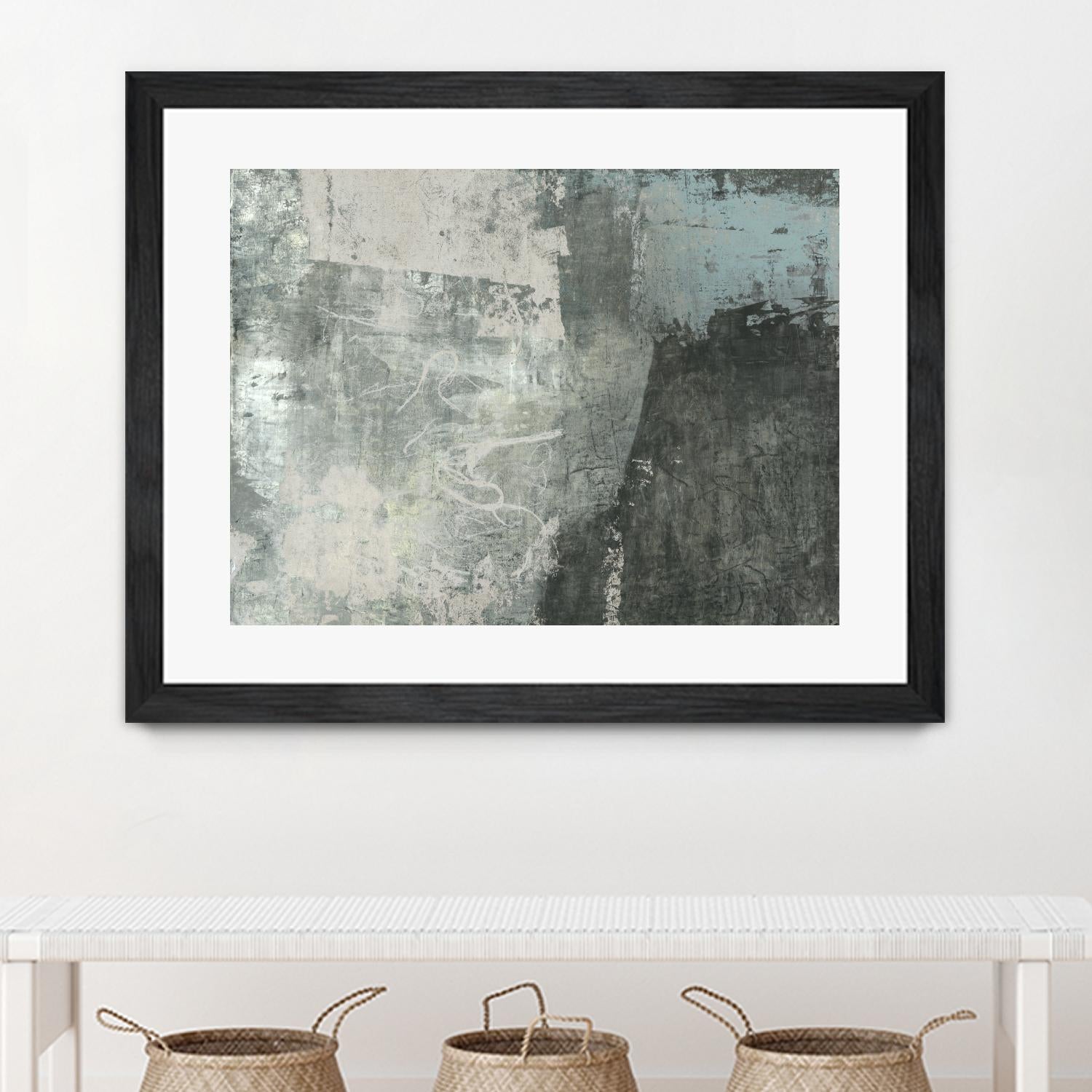 Black & Grey & Blue I by Studio W on GIANT ART - blue abstract