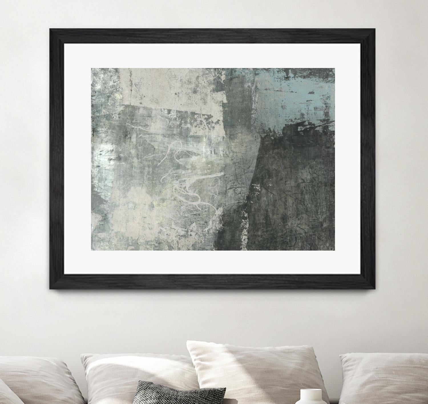 Black & Grey & Blue I by Studio W on GIANT ART - blue abstract