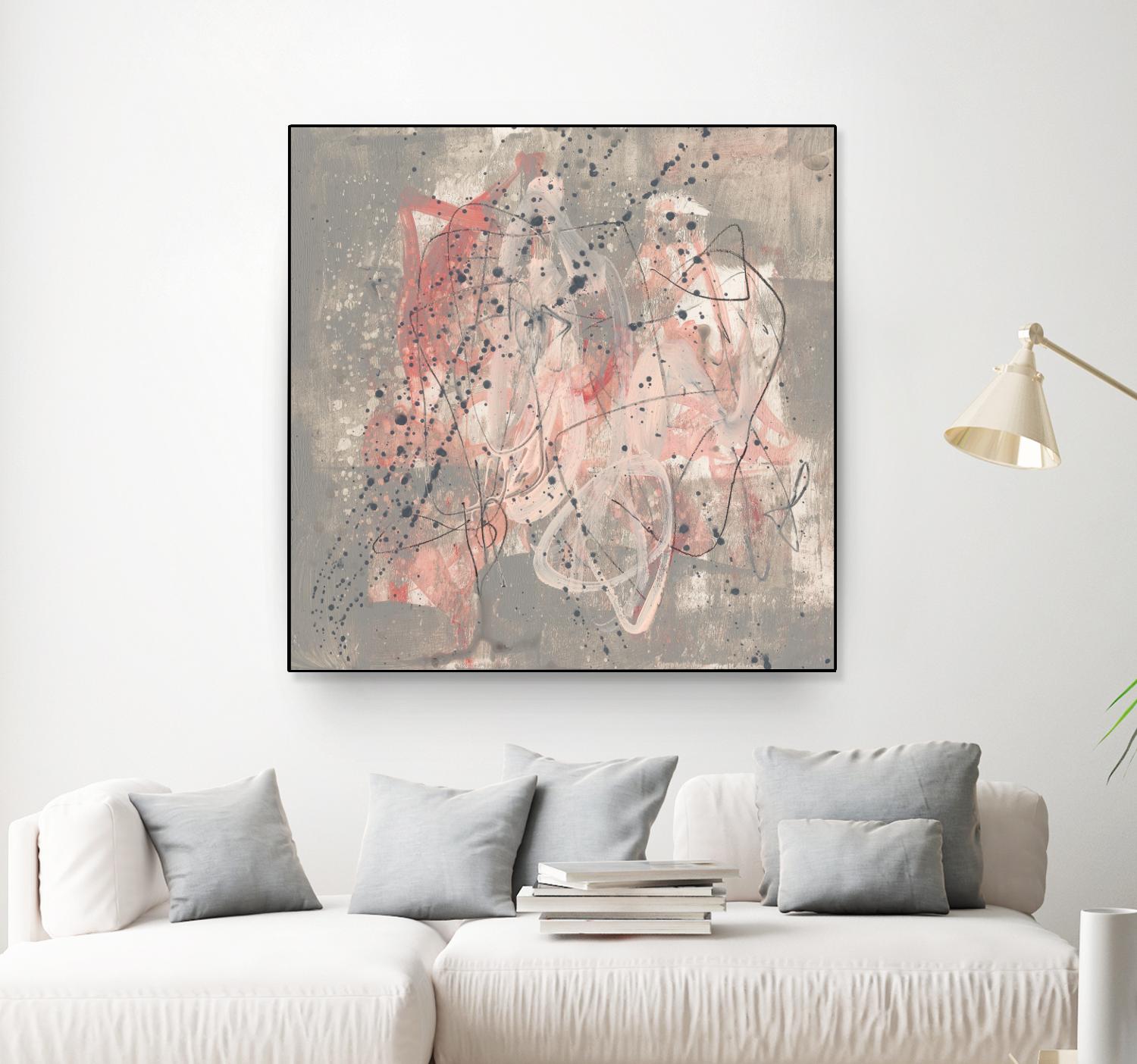 Blush Kinesis I by Jennifer Goldberger on GIANT ART - pink abstract
