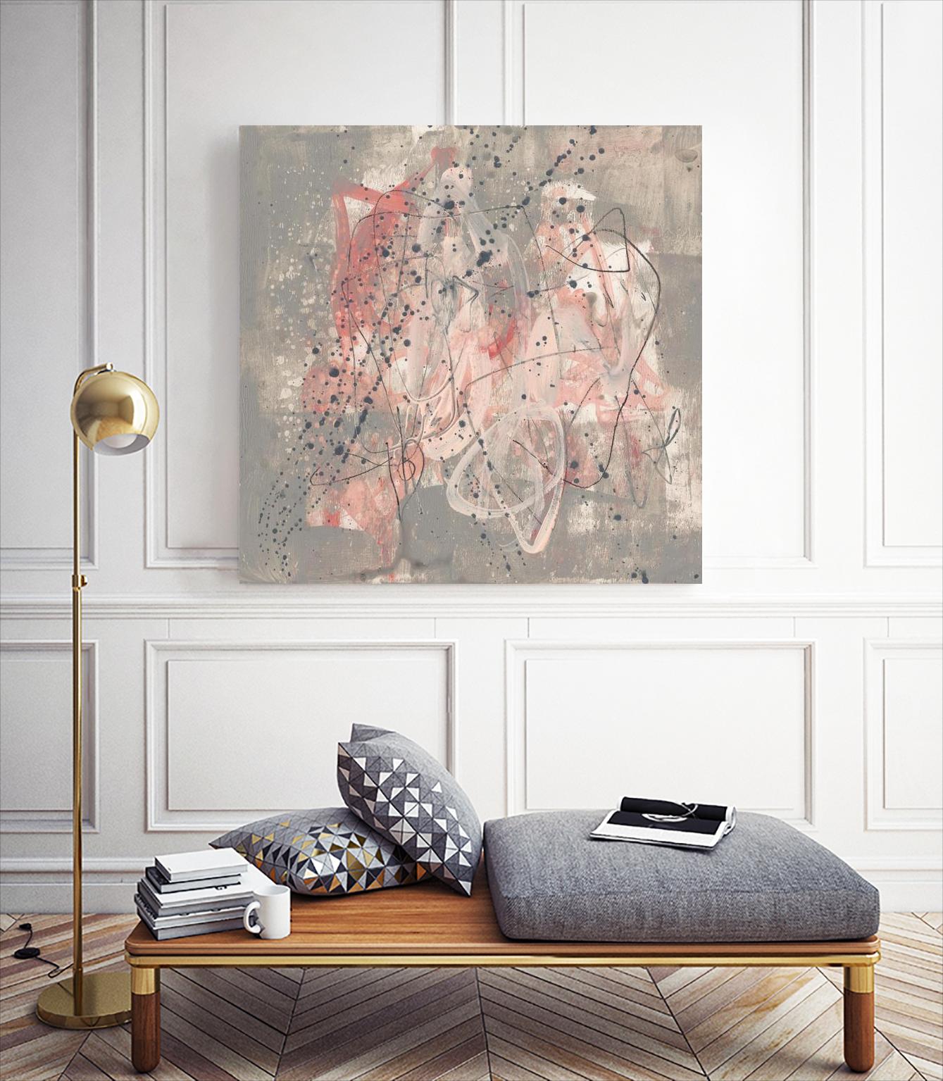 Blush Kinesis I by Jennifer Goldberger on GIANT ART - pink abstract