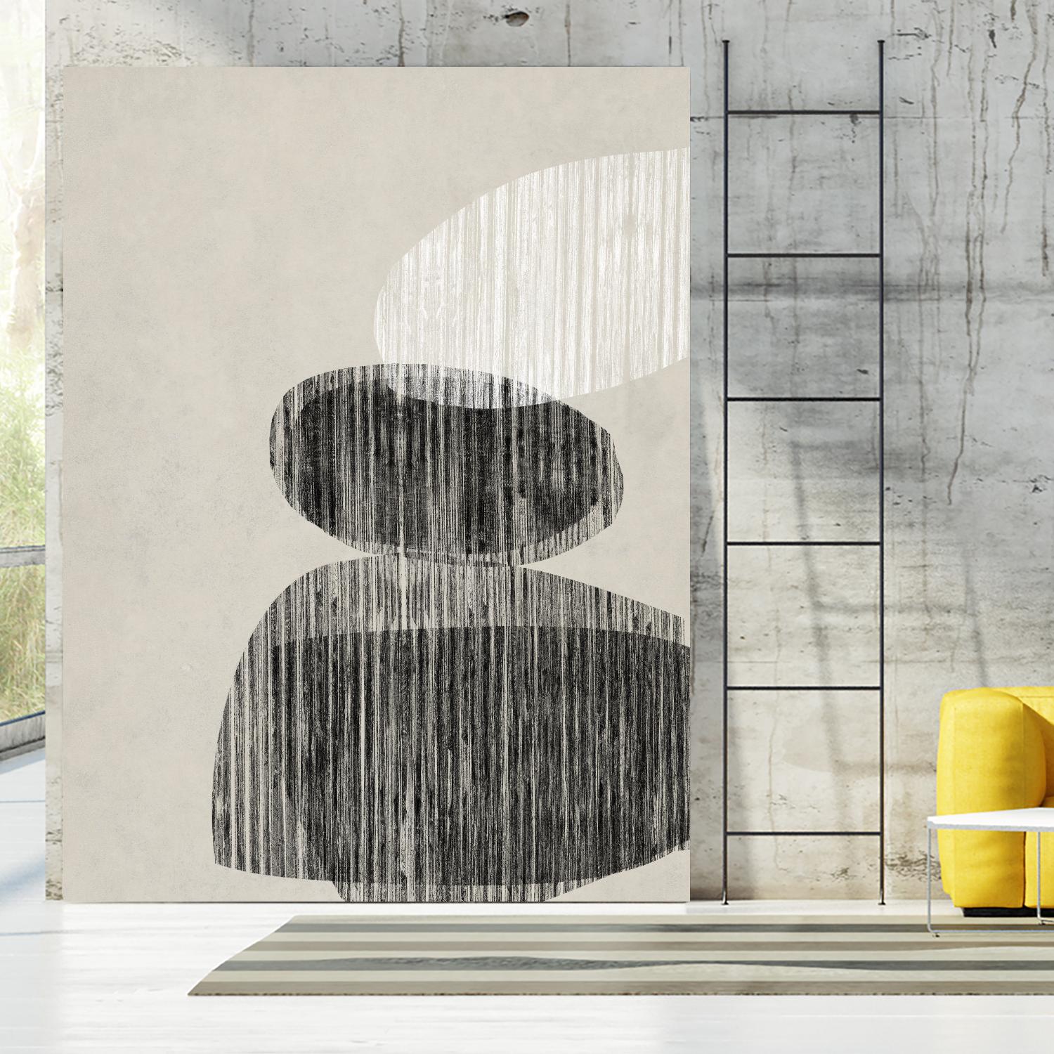 Nested II by Jennifer Goldberger on GIANT ART - beige black & white contemporary