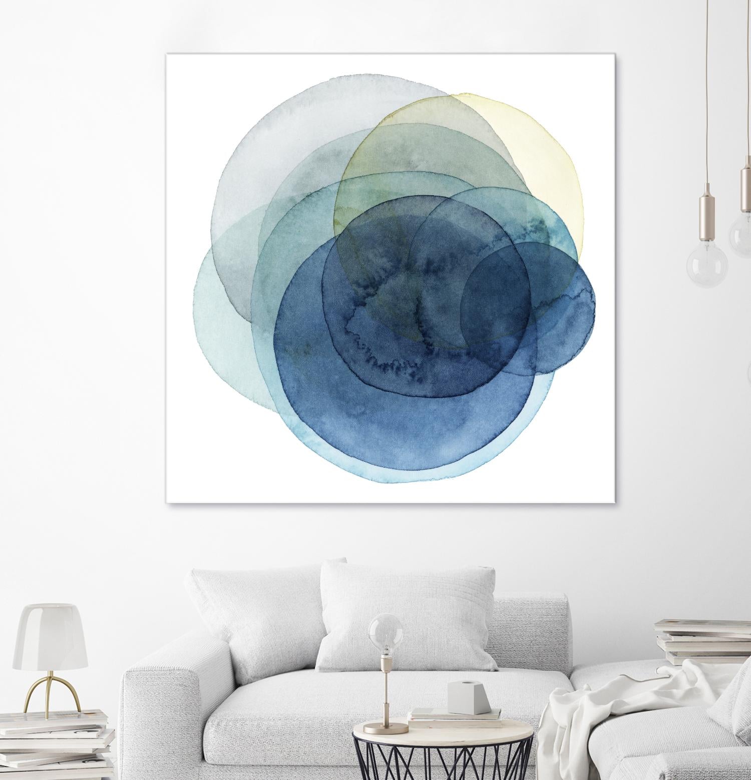 Evolving Planets I by Grace Popp on GIANT ART - blue abstract