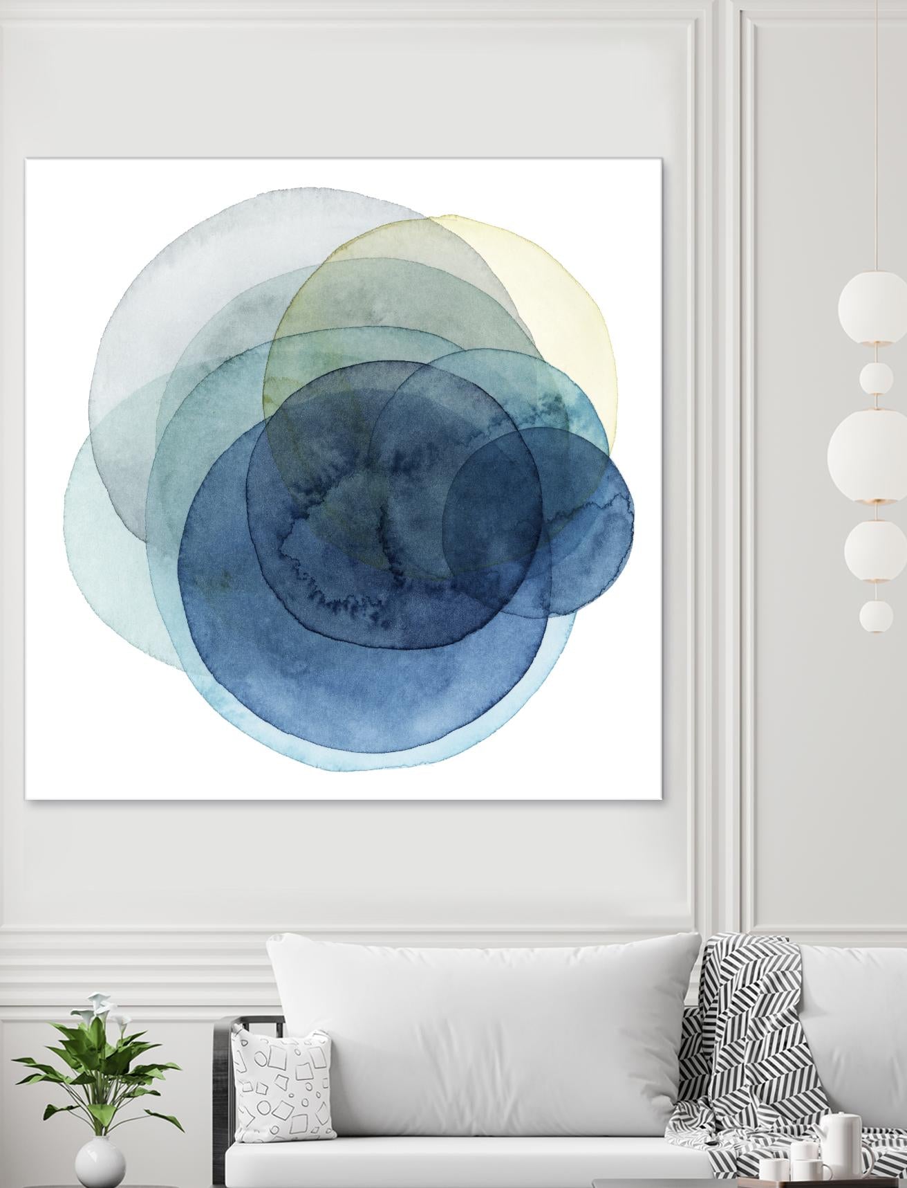 Evolving Planets I by Grace Popp on GIANT ART - blue abstract