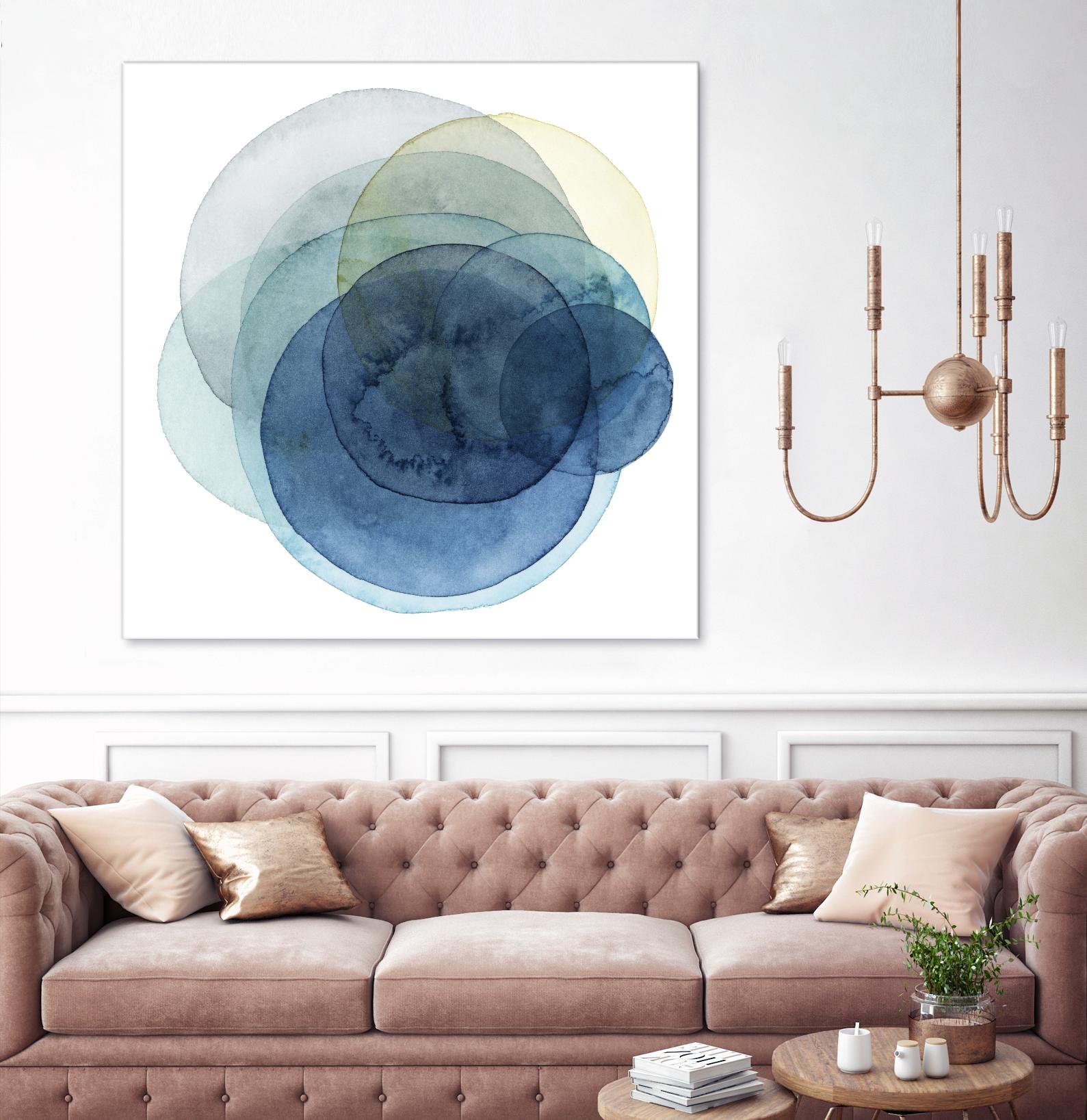 Evolving Planets I by Grace Popp on GIANT ART - blue abstract