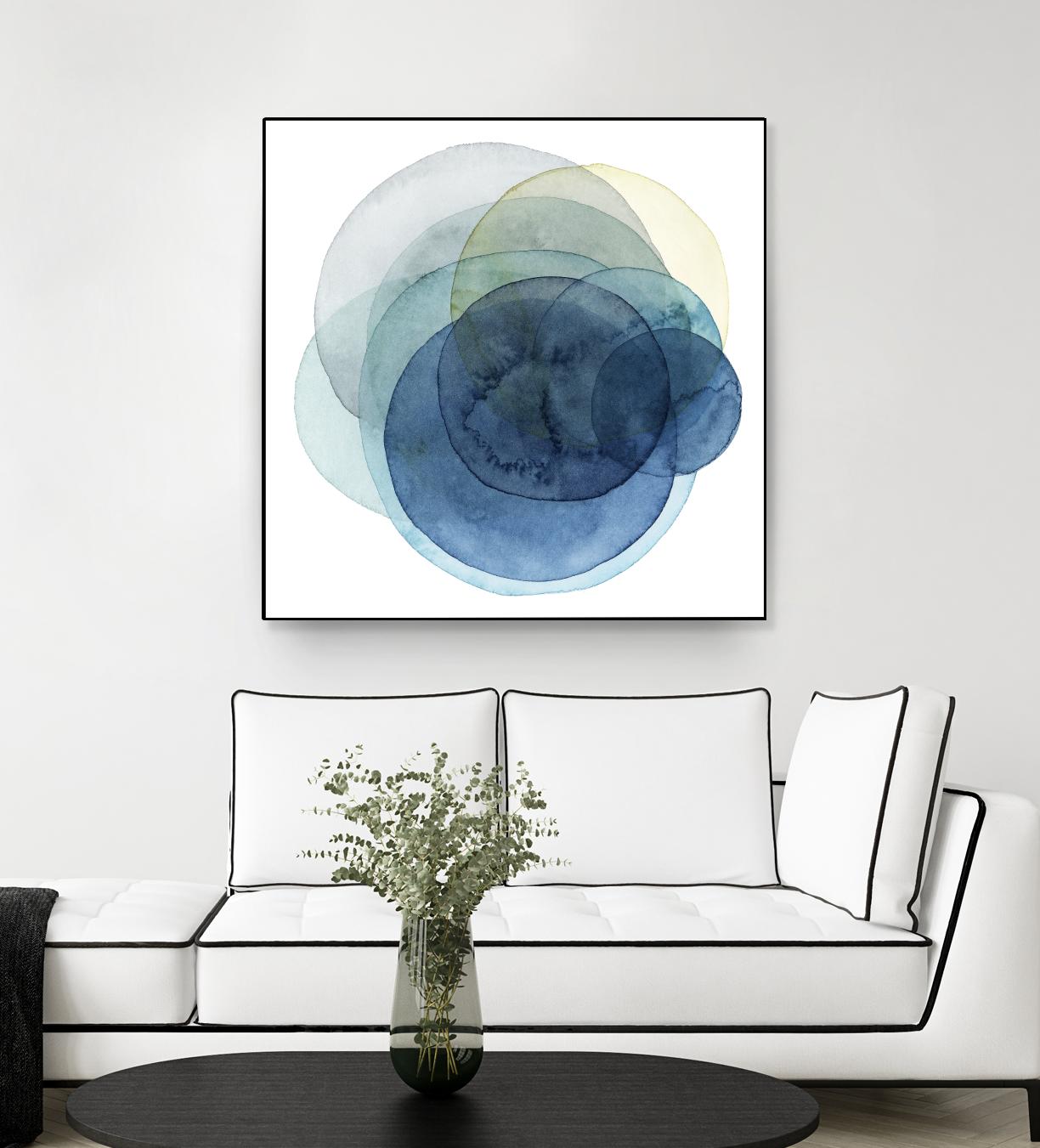 Evolving Planets I by Grace Popp on GIANT ART - blue abstract