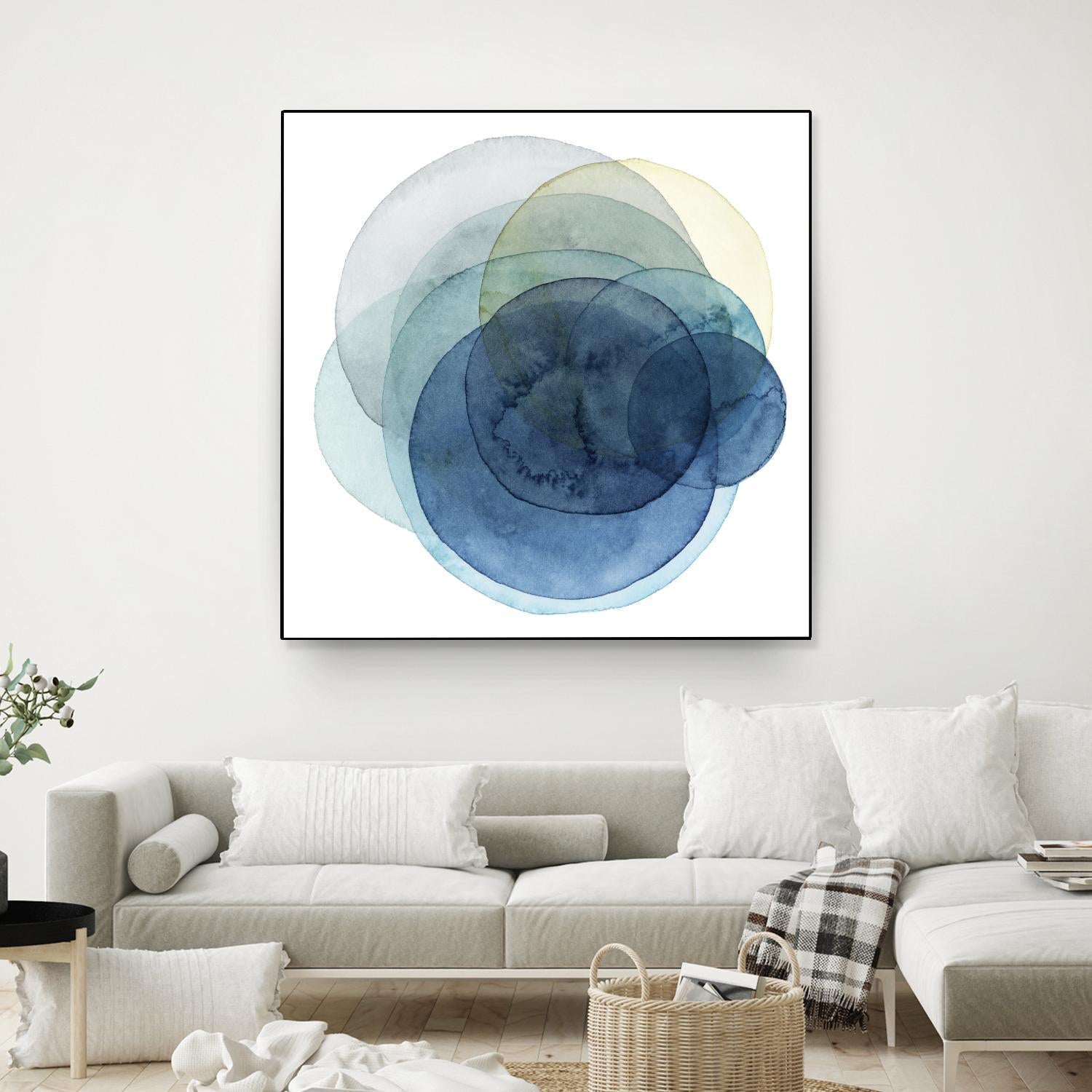 Evolving Planets I by Grace Popp on GIANT ART - blue abstract
