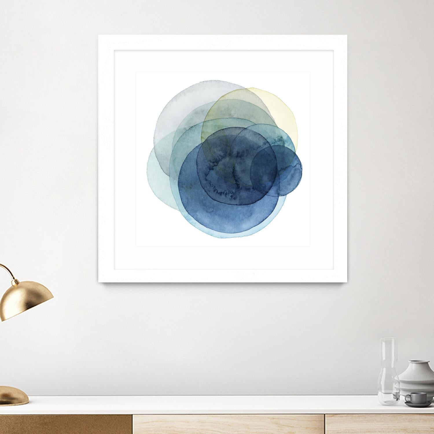 Evolving Planets I by Grace Popp on GIANT ART - blue abstract