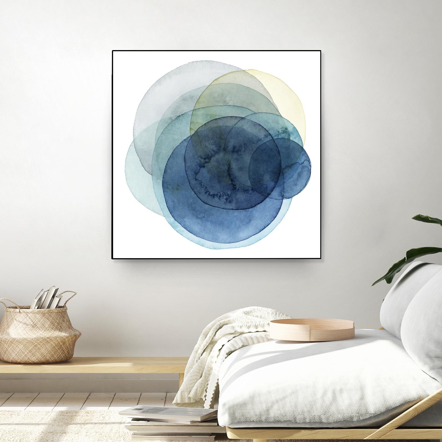 Evolving Planets I by Grace Popp on GIANT ART - blue abstract