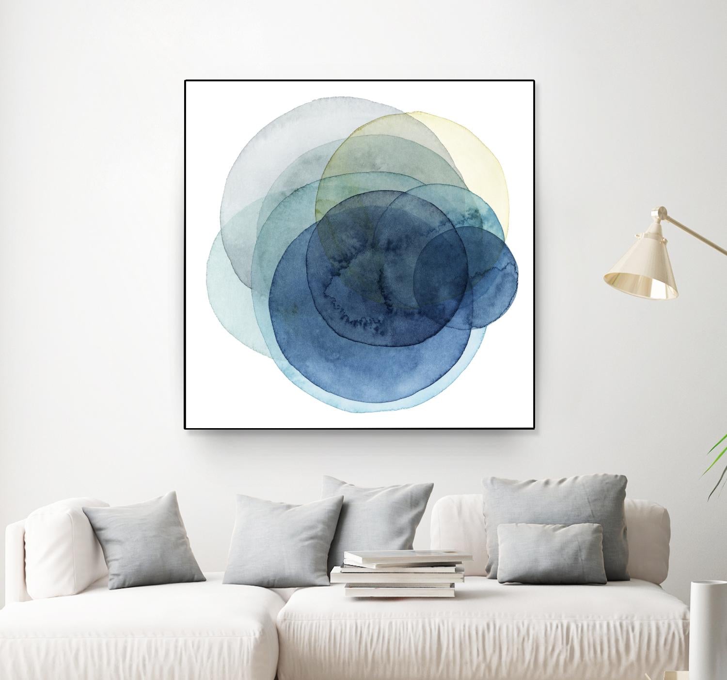 Evolving Planets I by Grace Popp on GIANT ART - blue abstract