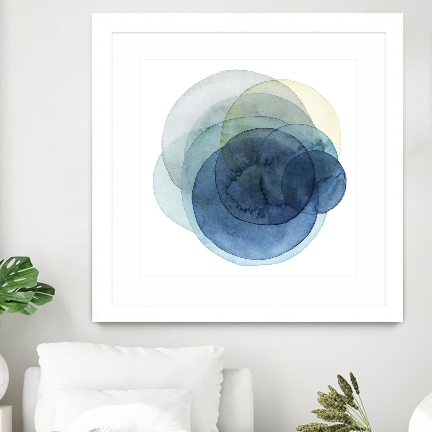 Evolving Planets I by Grace Popp on GIANT ART - blue abstract