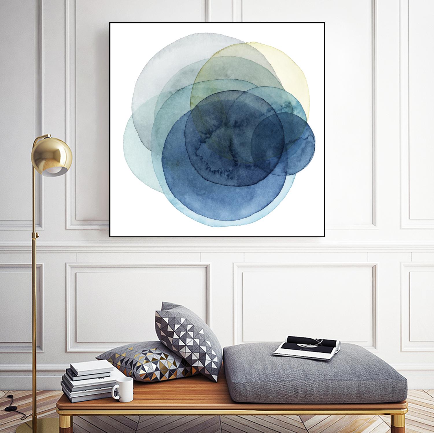 Evolving Planets I by Grace Popp on GIANT ART - blue abstract