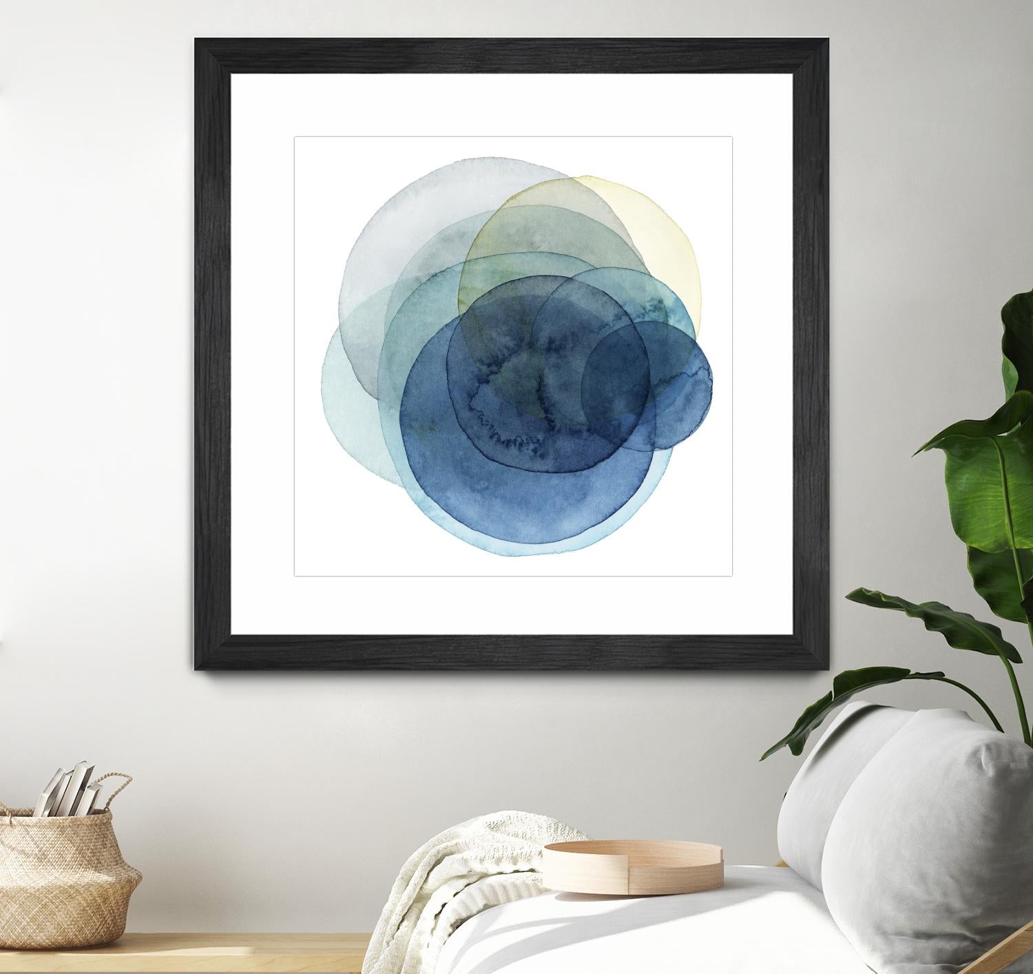 Evolving Planets I by Grace Popp on GIANT ART - blue abstract