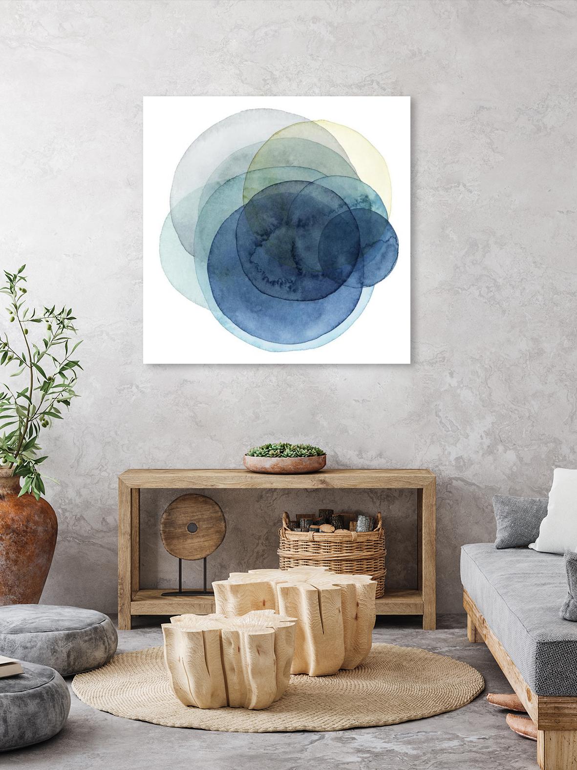 Evolving Planets I by Grace Popp on GIANT ART - blue abstract