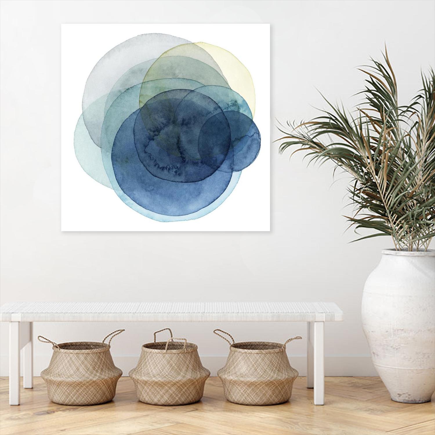 Evolving Planets I by Grace Popp on GIANT ART - blue abstract
