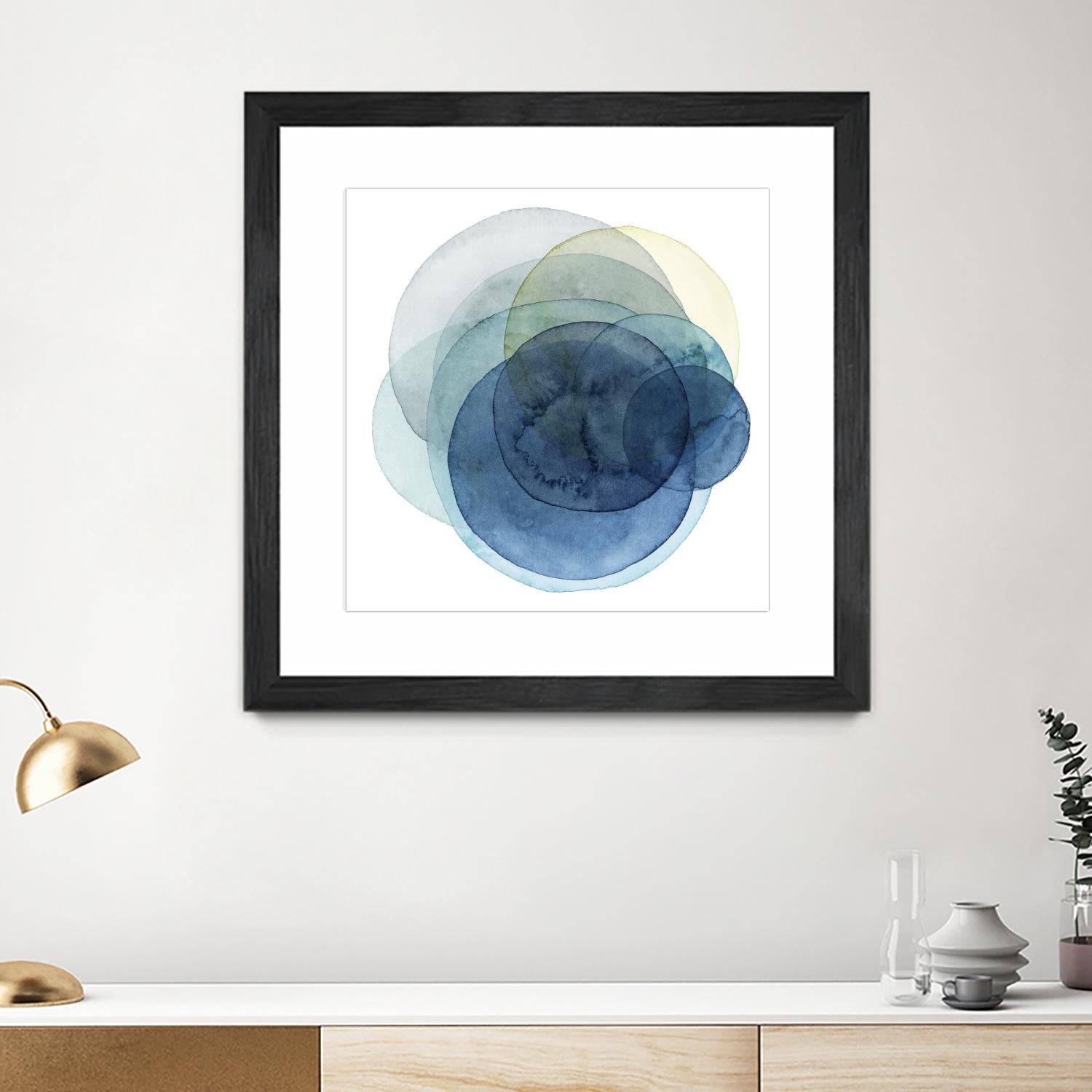 Evolving Planets I by Grace Popp on GIANT ART - blue abstract