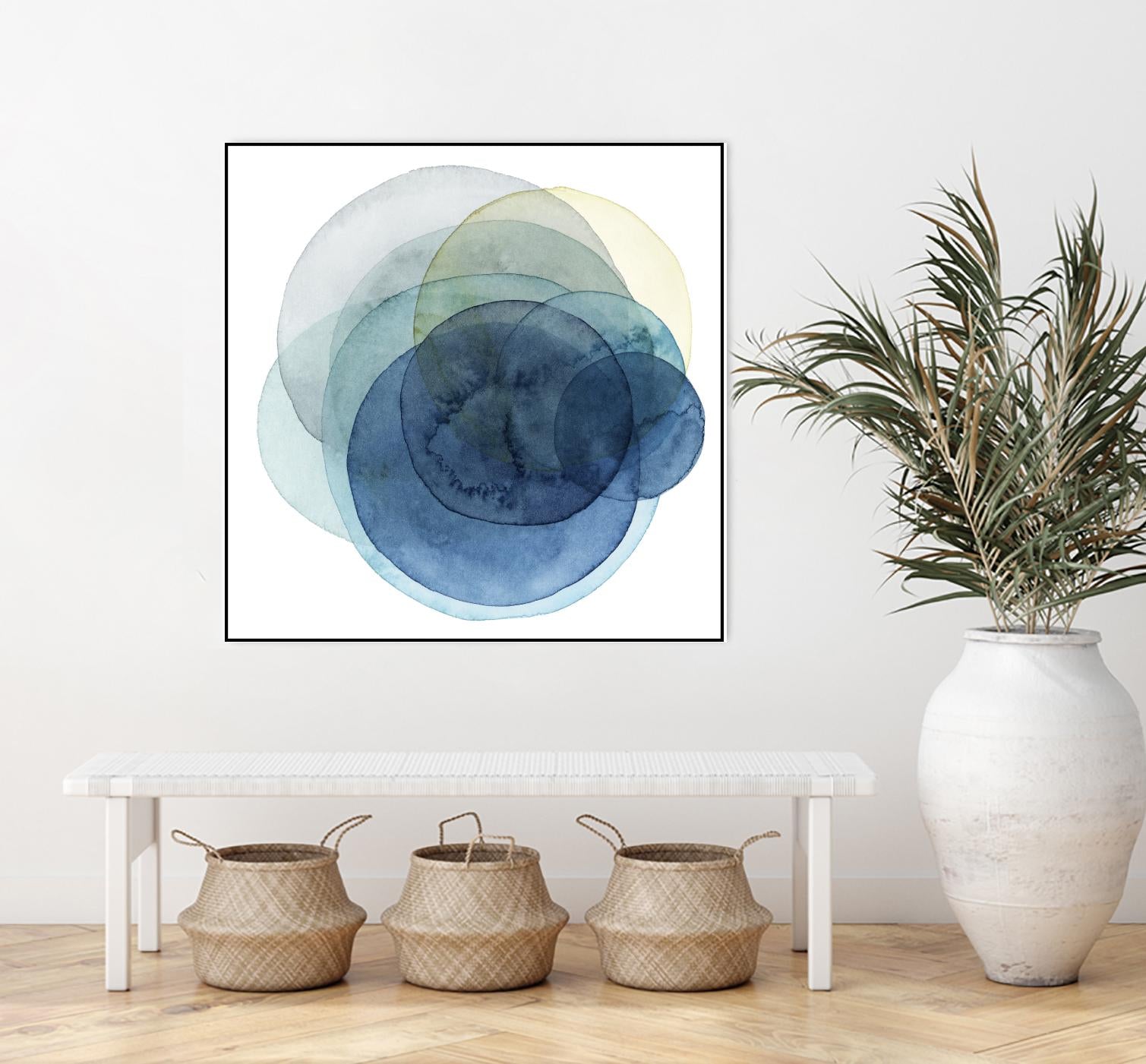 Evolving Planets I by Grace Popp on GIANT ART - blue abstract