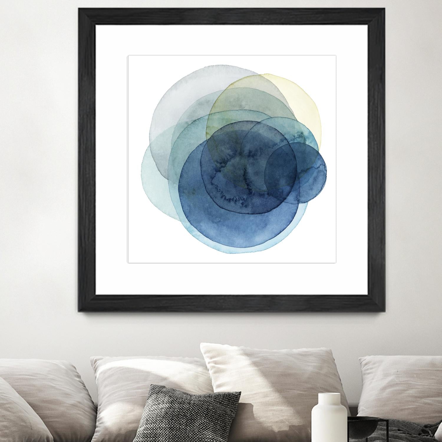 Evolving Planets I by Grace Popp on GIANT ART - blue abstract