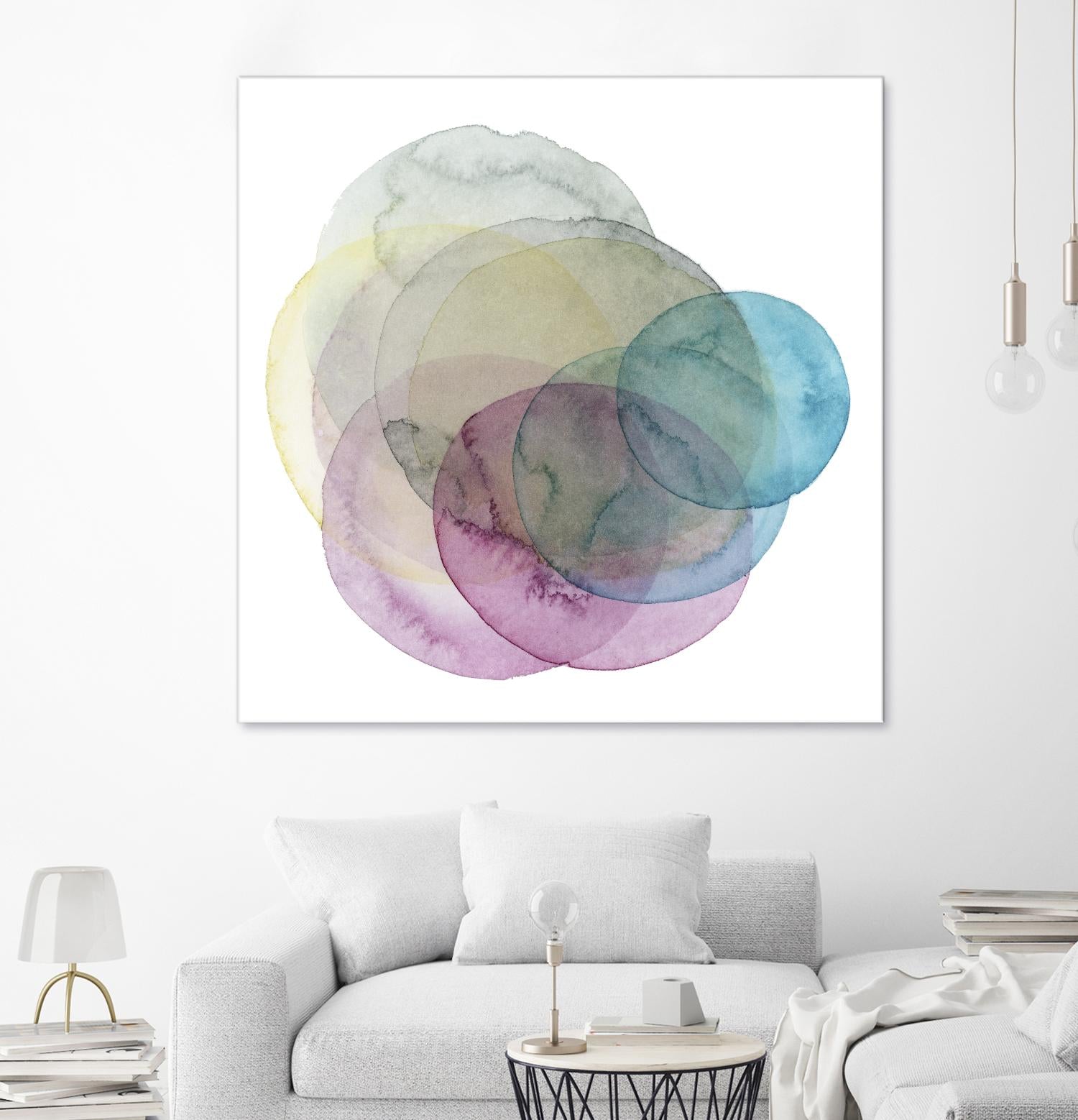 Evolving Planets II by Grace Popp on GIANT ART - blue abstract