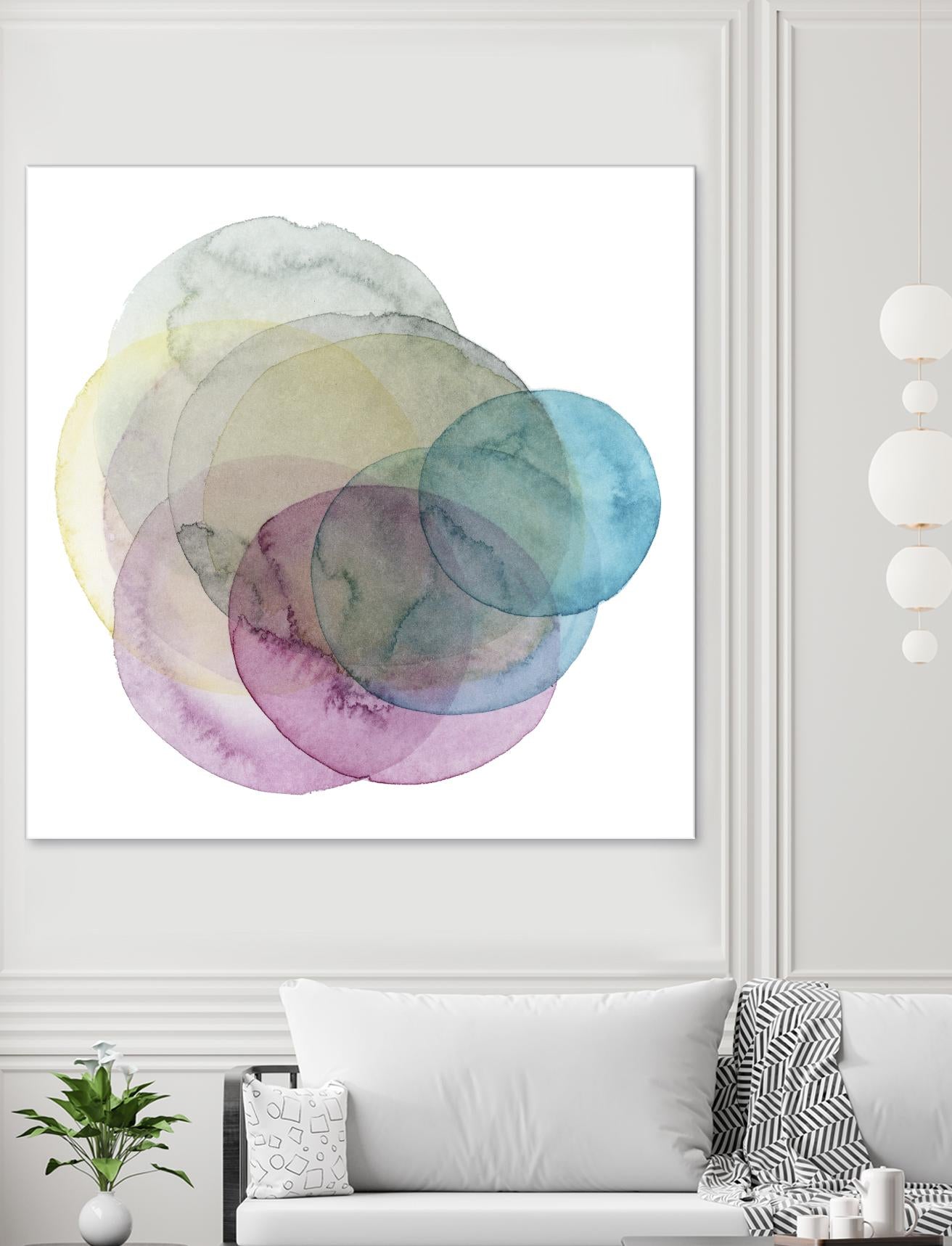 Evolving Planets II by Grace Popp on GIANT ART - blue abstract