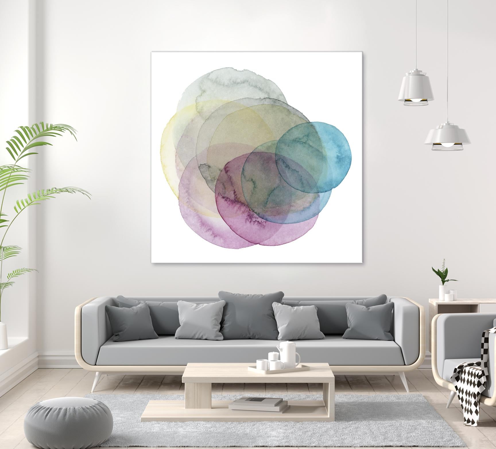 Evolving Planets II by Grace Popp on GIANT ART - blue abstract