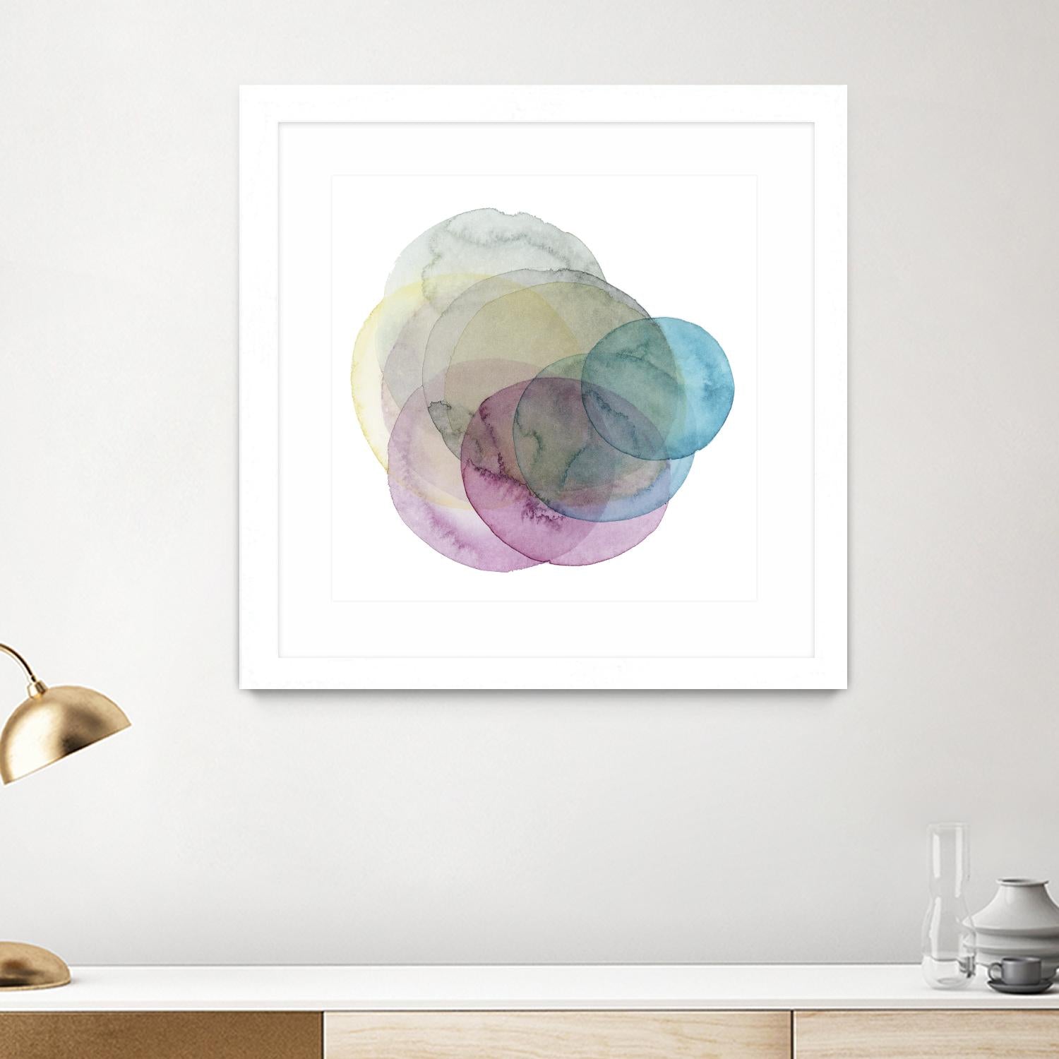 Evolving Planets II by Grace Popp on GIANT ART - blue abstract