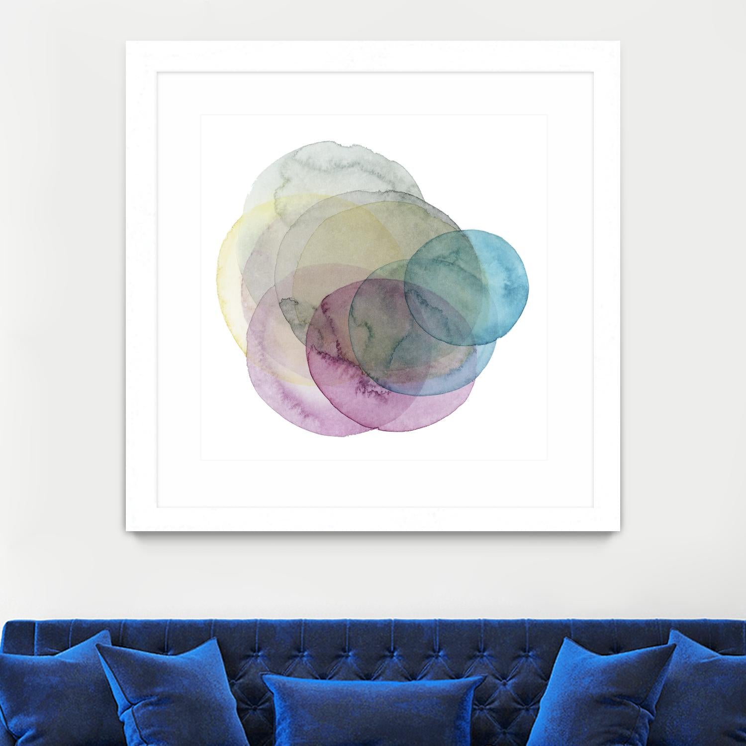 Evolving Planets II by Grace Popp on GIANT ART - blue abstract