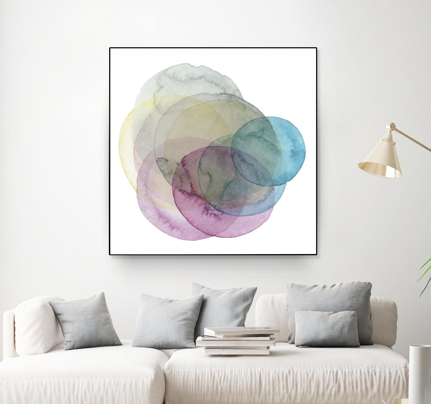 Evolving Planets II by Grace Popp on GIANT ART - blue abstract