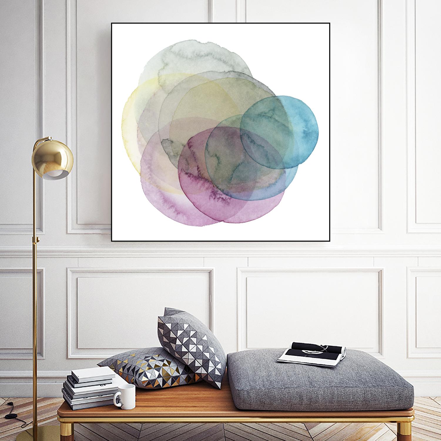 Evolving Planets II by Grace Popp on GIANT ART - blue abstract