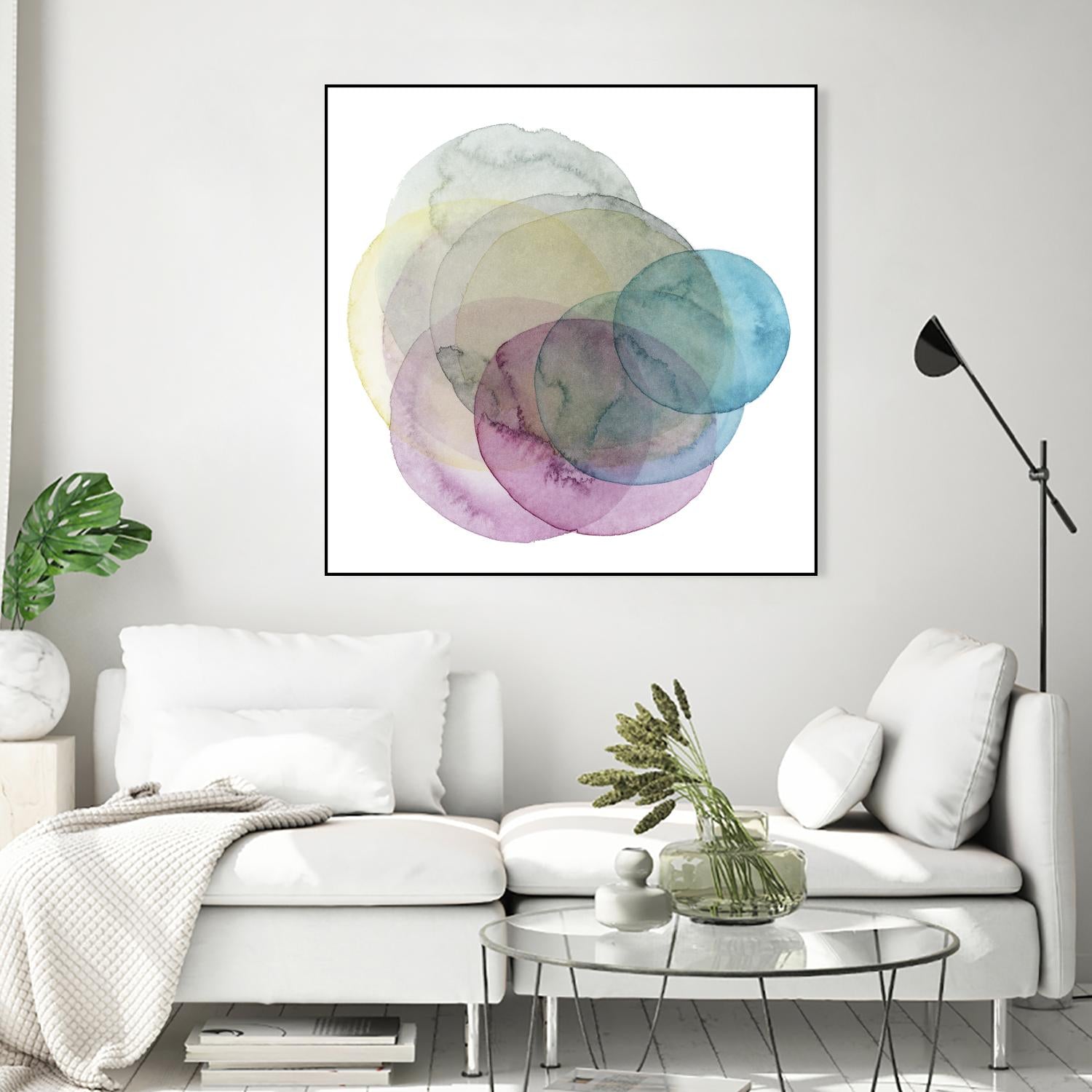 Evolving Planets II by Grace Popp on GIANT ART - blue abstract