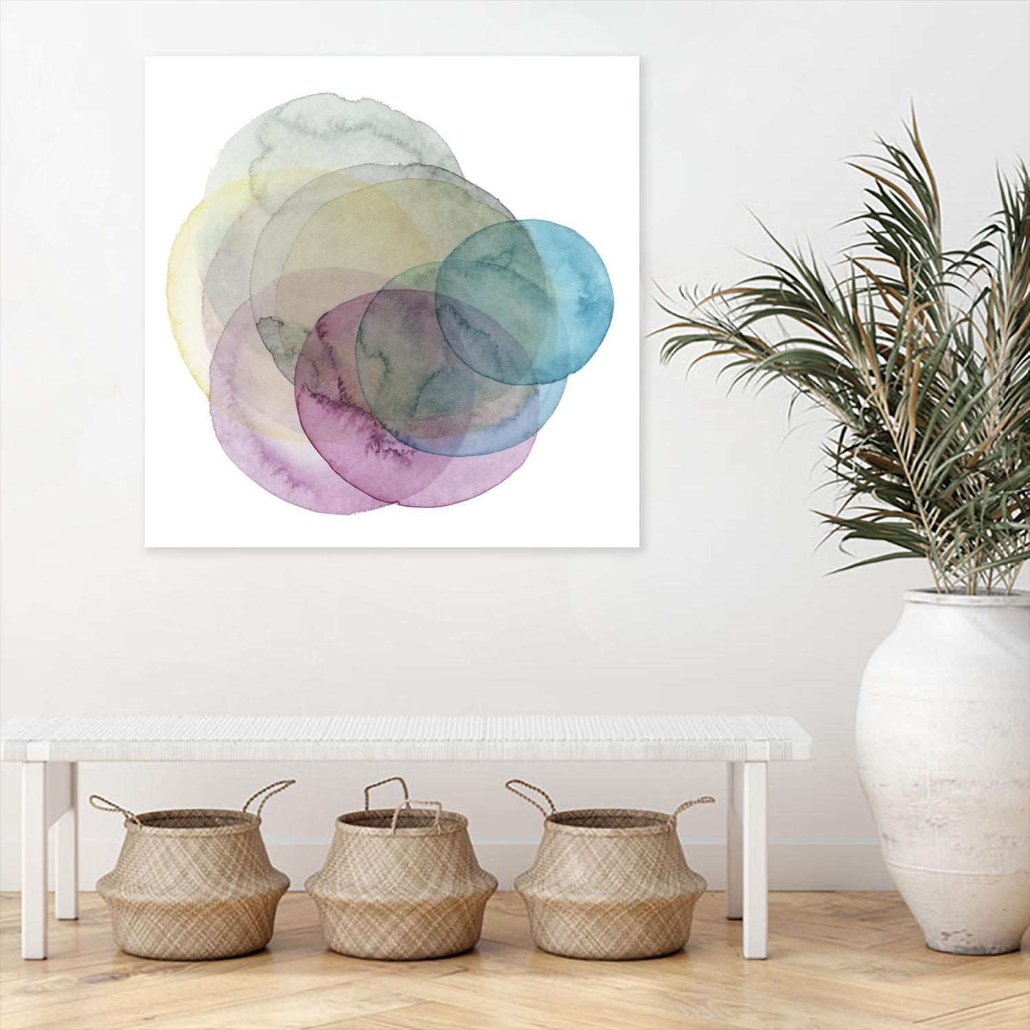 Evolving Planets II by Grace Popp on GIANT ART - blue abstract