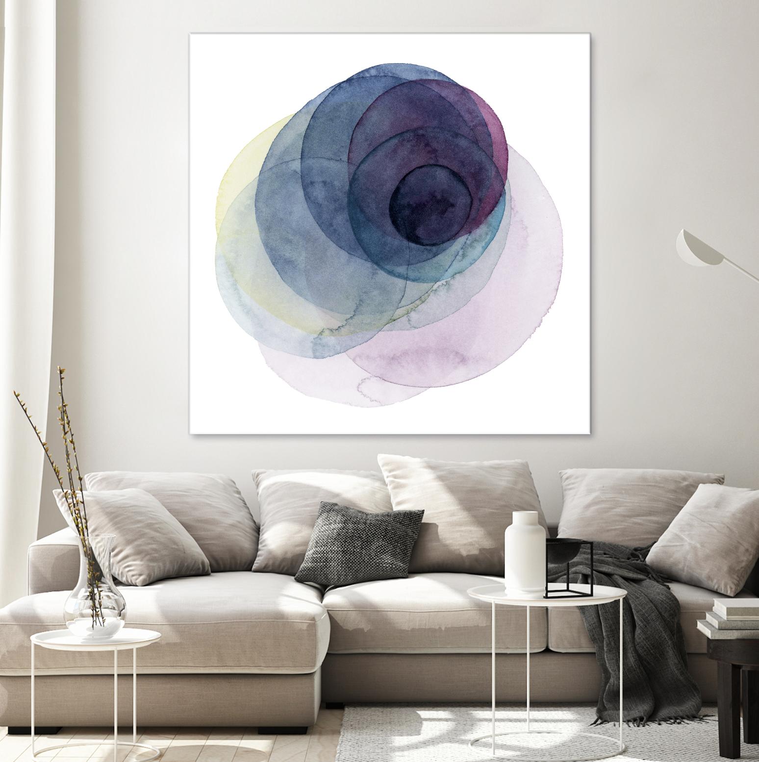 Evolving Planets III by Grace Popp on GIANT ART - blue abstract