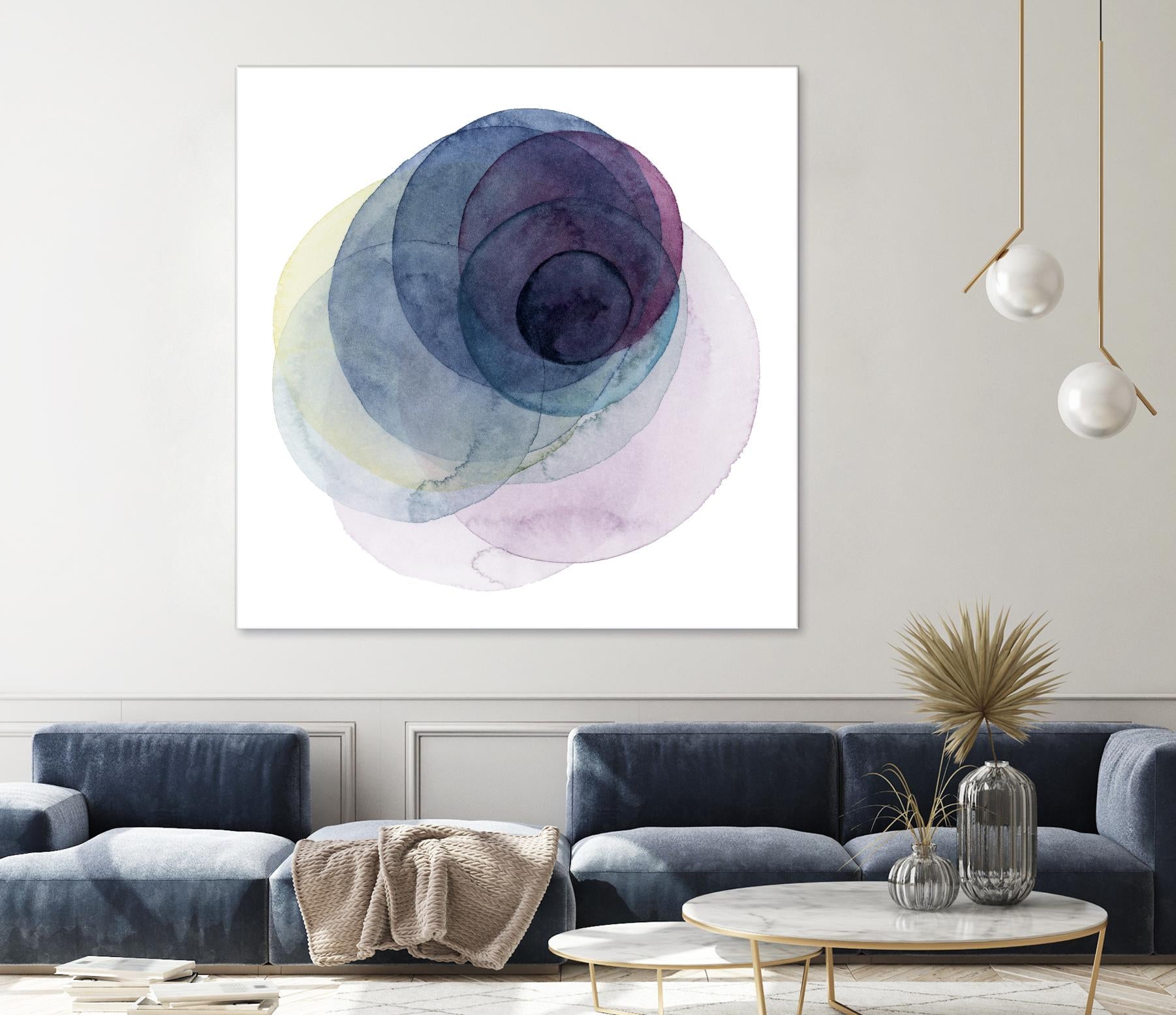 Evolving Planets III by Grace Popp on GIANT ART - blue abstract