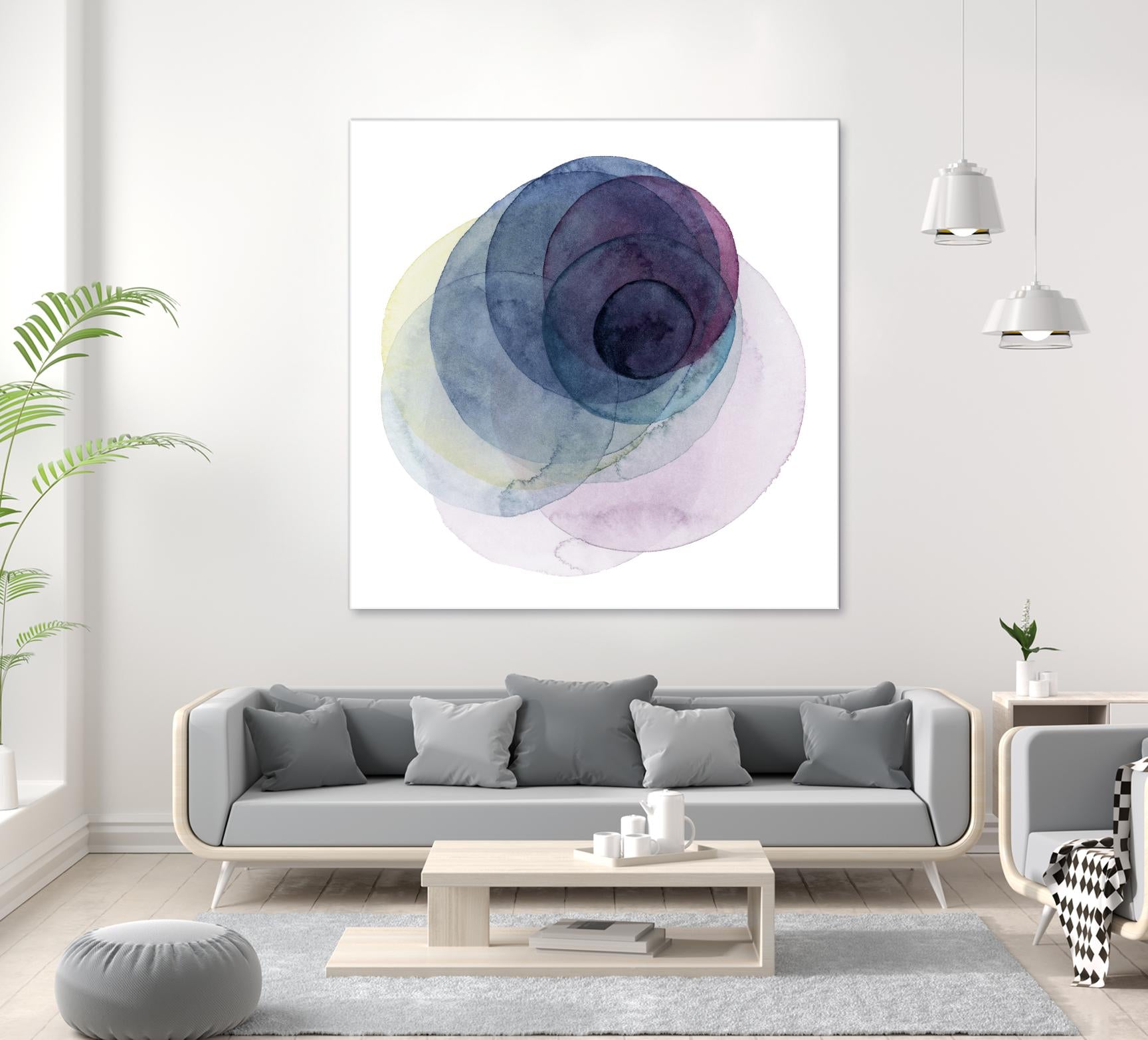 Evolving Planets III by Grace Popp on GIANT ART - blue abstract