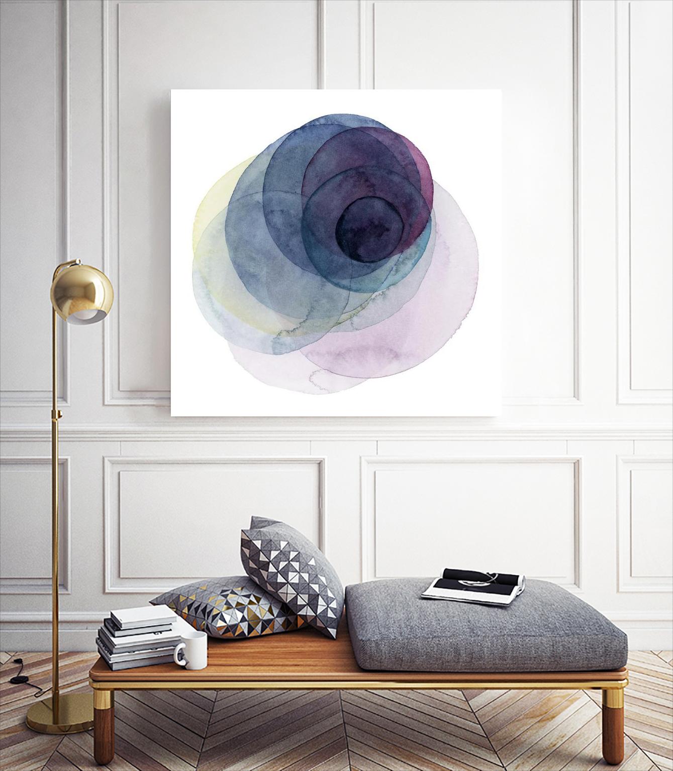 Evolving Planets III by Grace Popp on GIANT ART - blue abstract