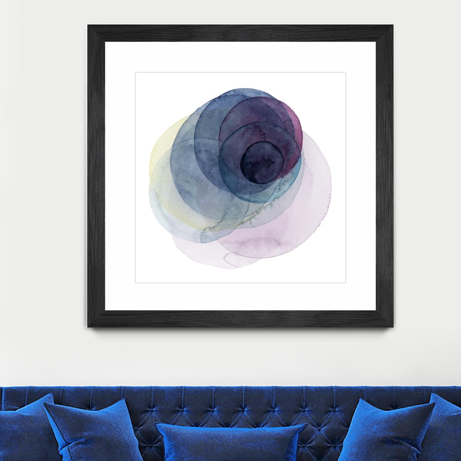 Evolving Planets III by Grace Popp on GIANT ART - blue abstract