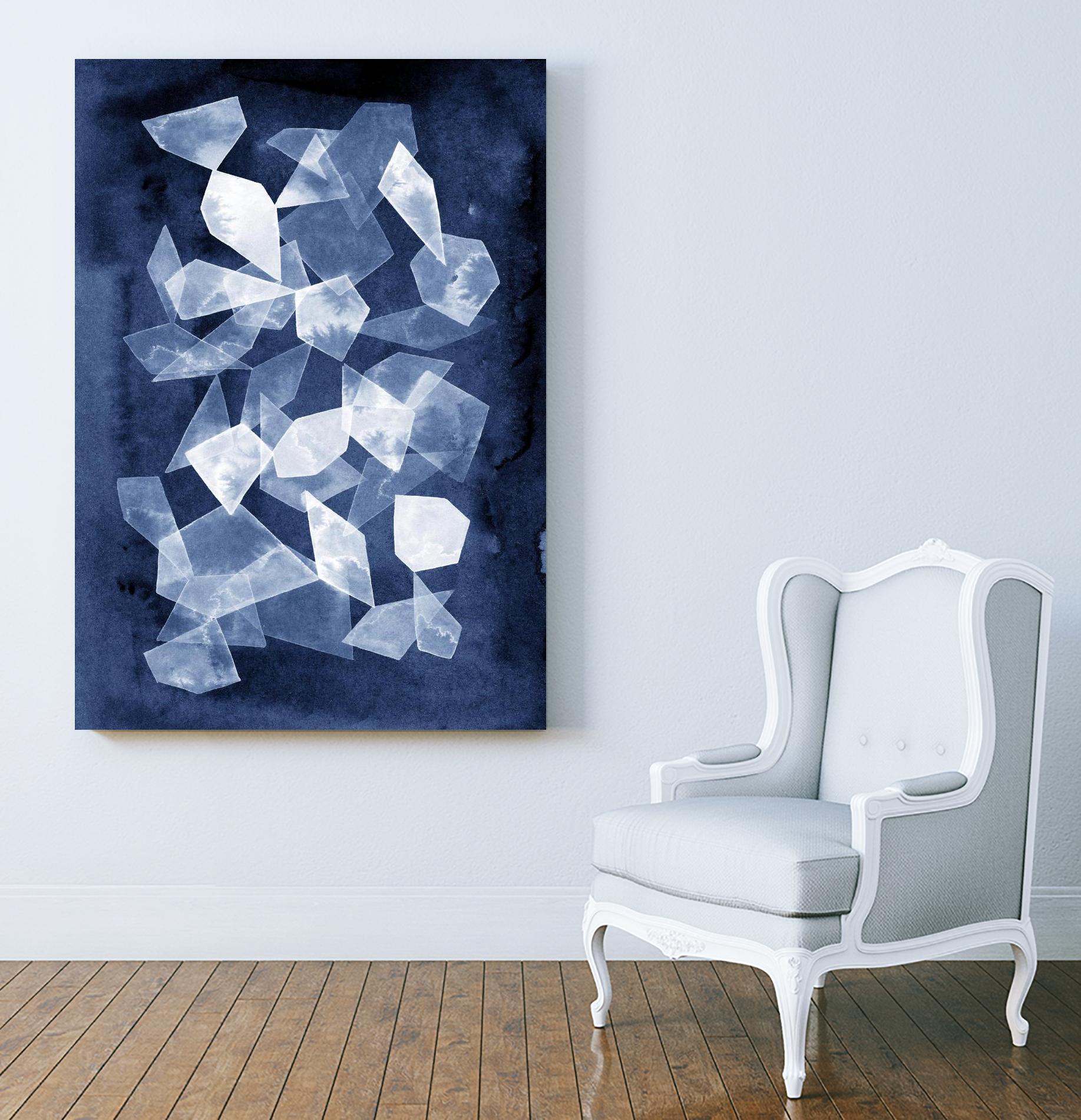 Indigo Glass II by Grace Popp on GIANT ART - blue abstract