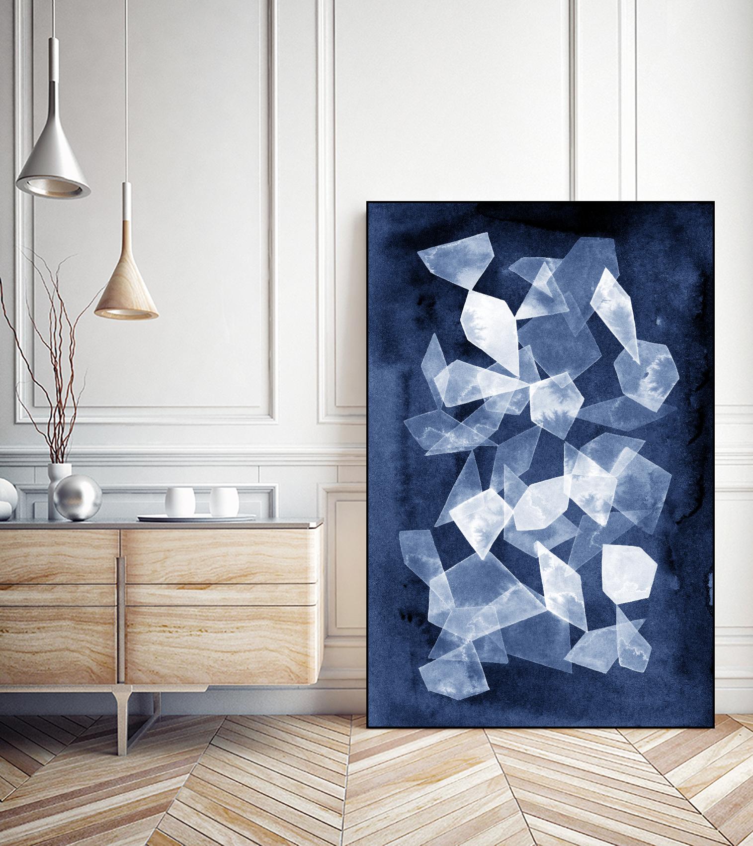 Indigo Glass II by Grace Popp on GIANT ART - blue abstract