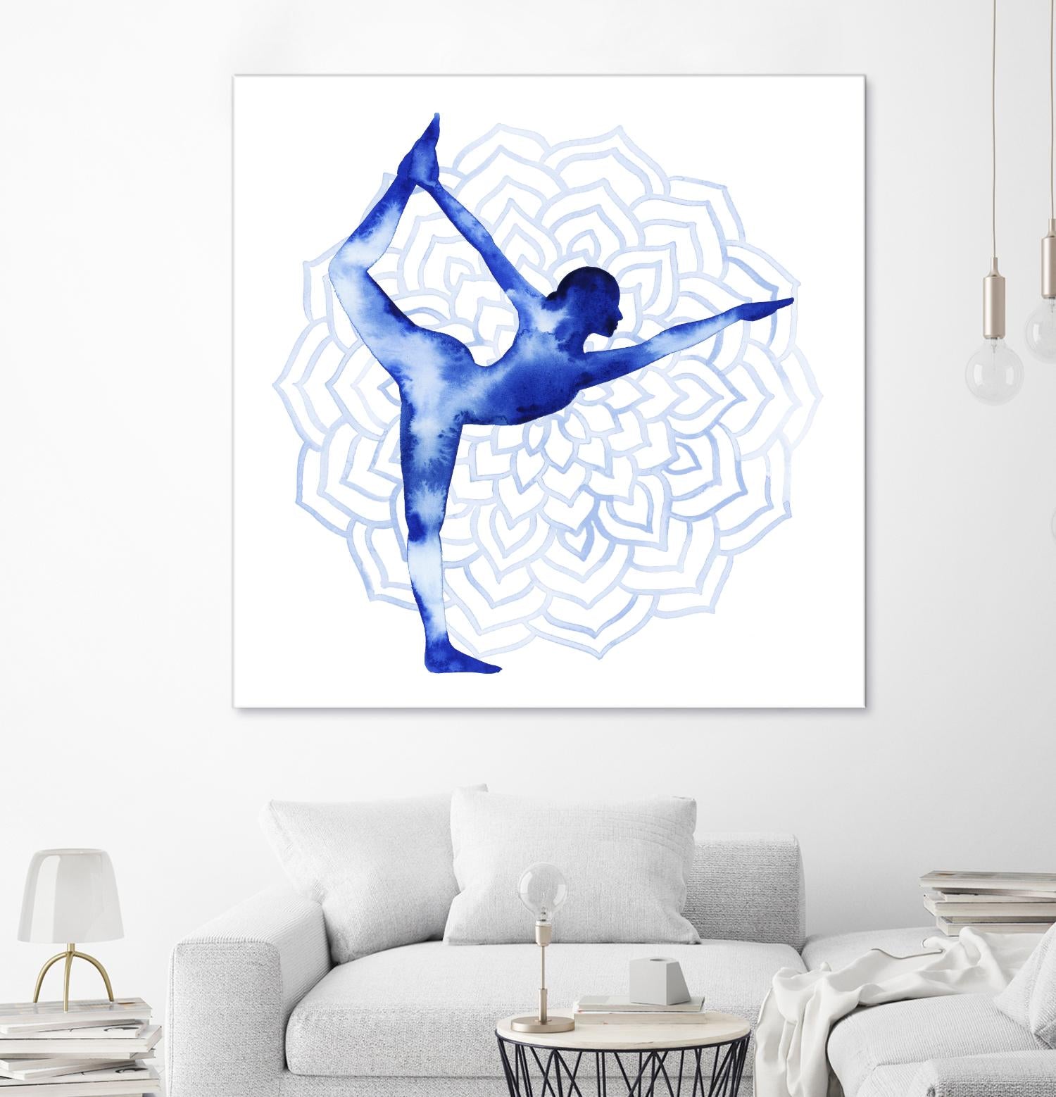 Yoga Flow I by Grace Popp on GIANT ART - blue leisure