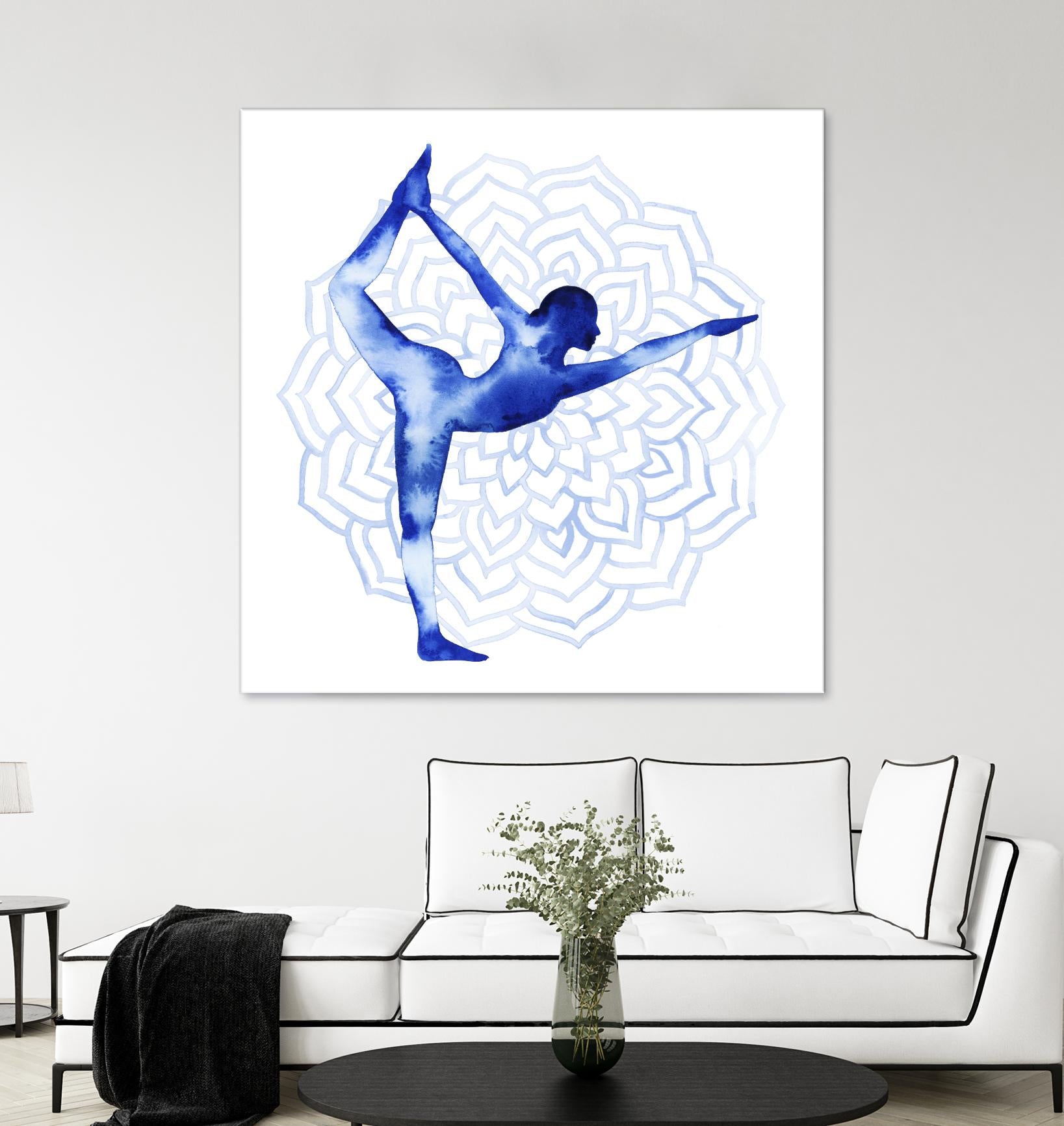Yoga Flow I by Grace Popp on GIANT ART - blue leisure