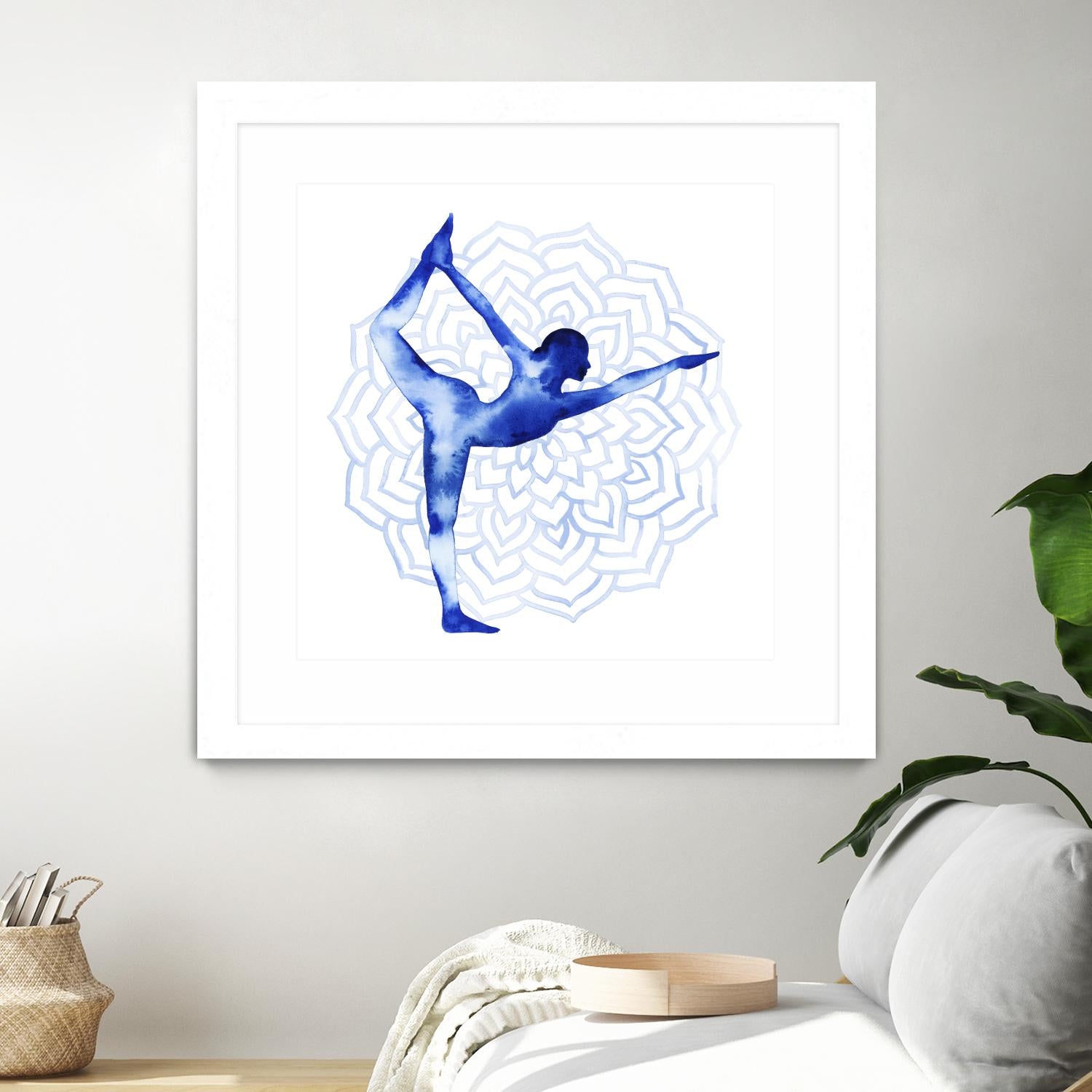 Yoga Flow I by Grace Popp on GIANT ART - blue leisure