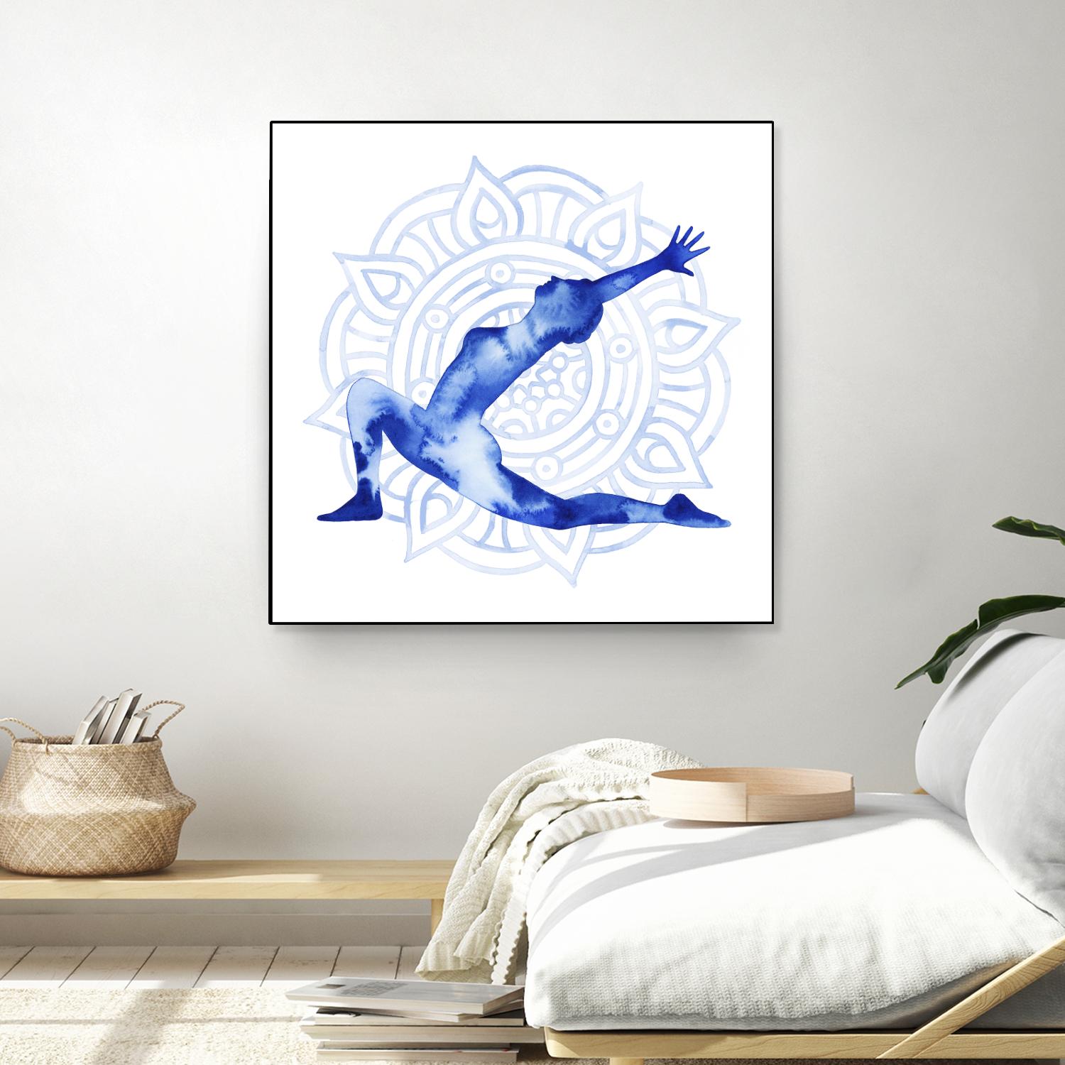 Yoga Flow II by Grace Popp on GIANT ART - blue leisure