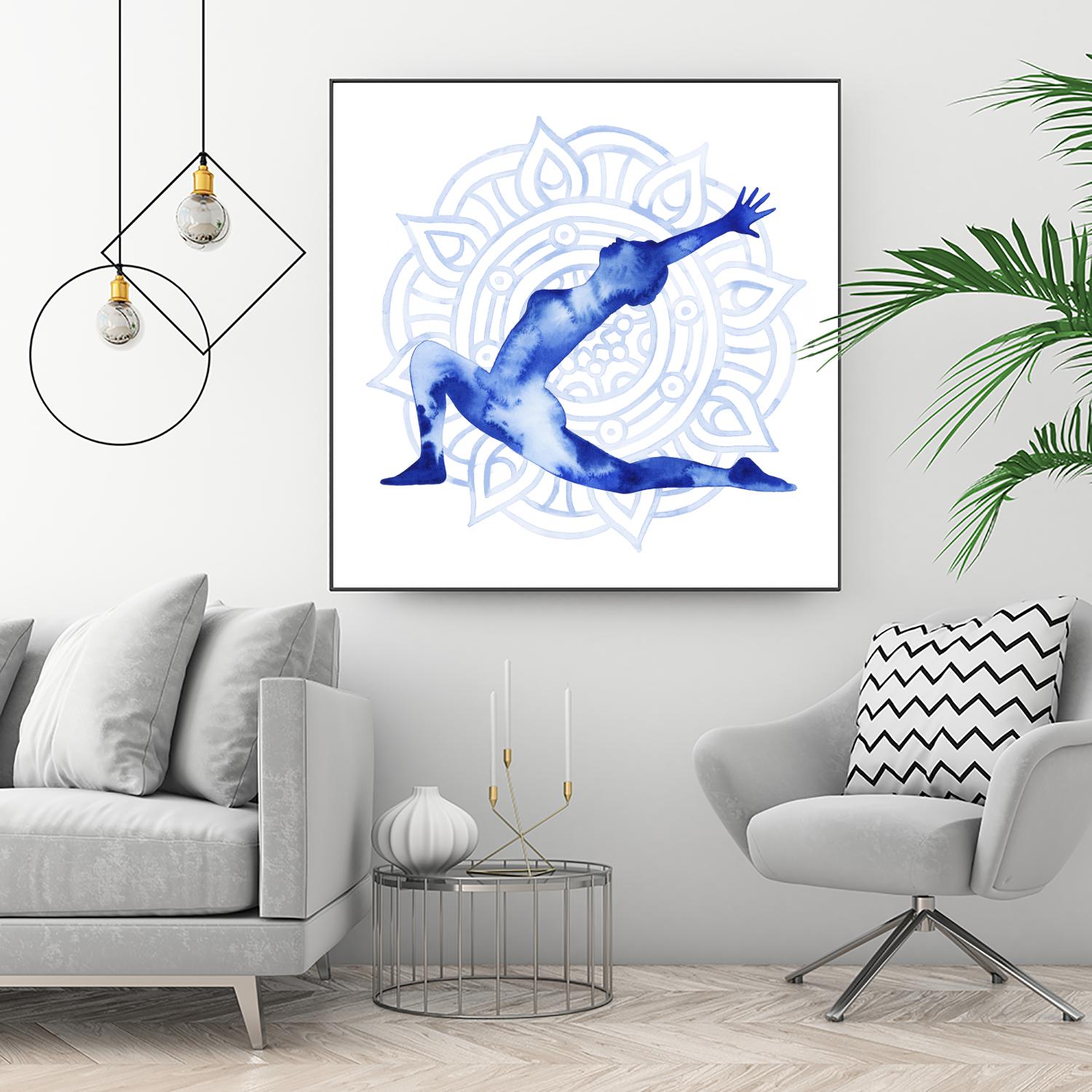 Yoga Flow II by Grace Popp on GIANT ART - blue leisure