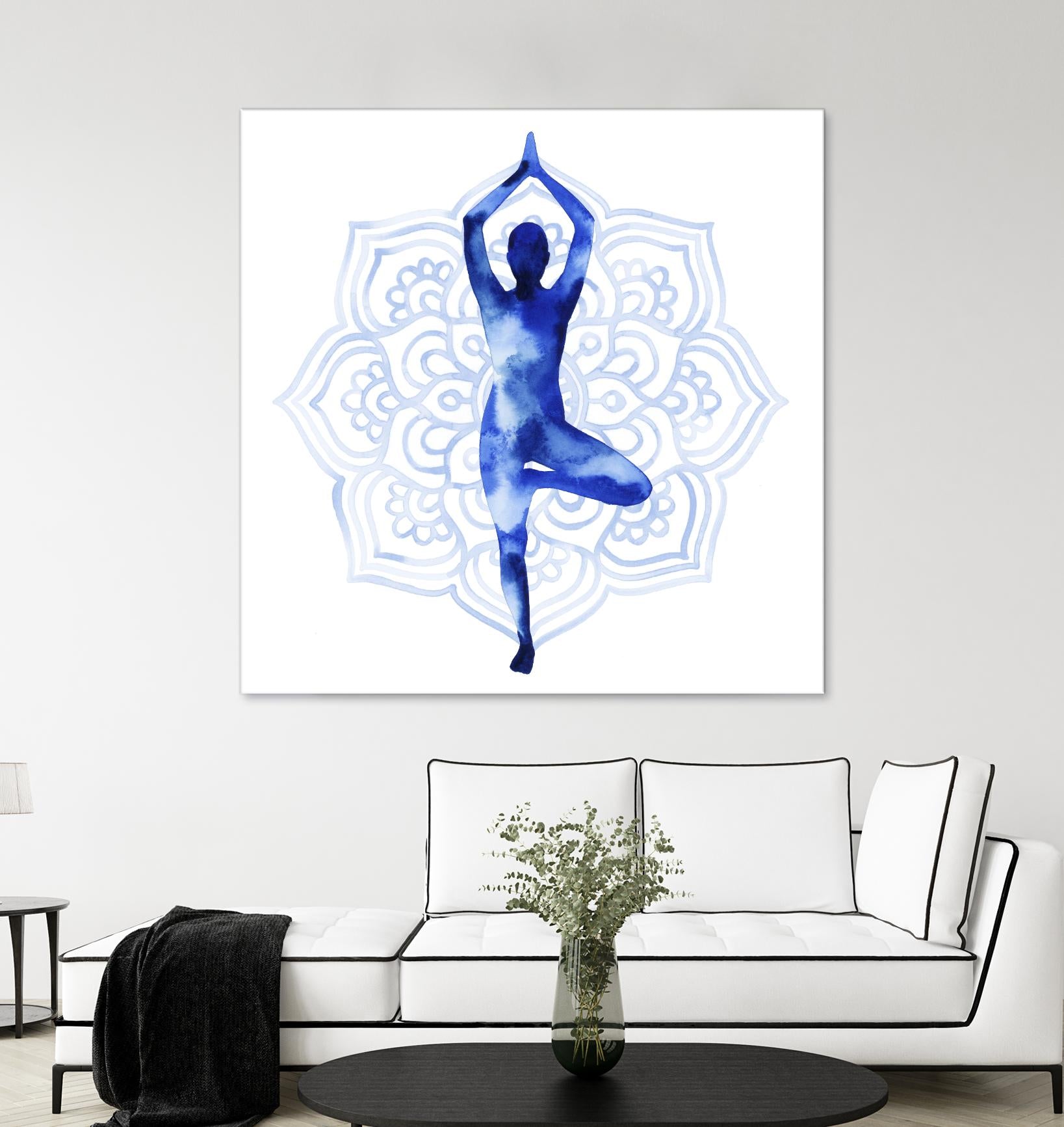 Yoga Flow III by Grace Popp on GIANT ART - blue leisure
