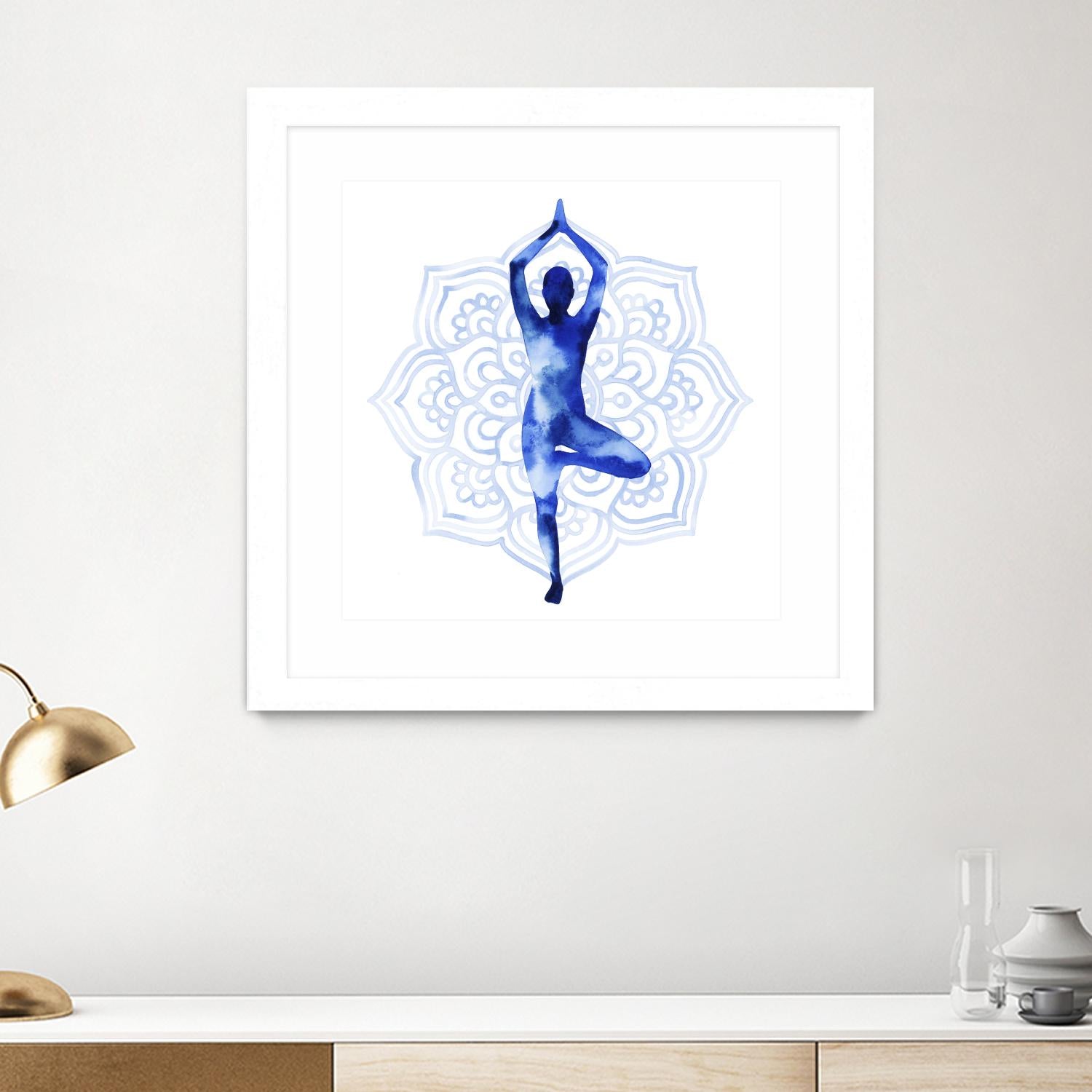 Yoga Flow III by Grace Popp on GIANT ART - blue leisure