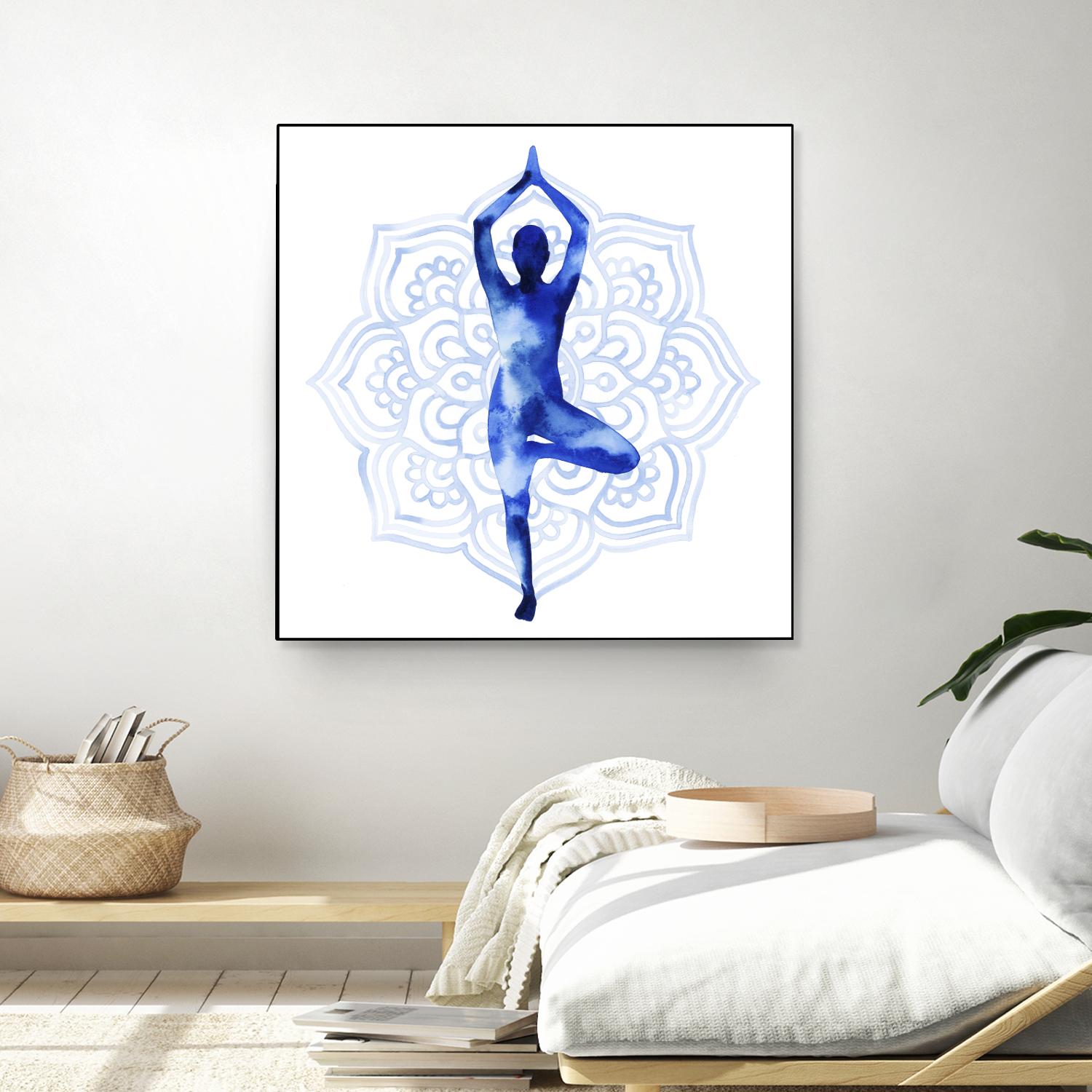 Yoga Flow III by Grace Popp on GIANT ART - blue leisure