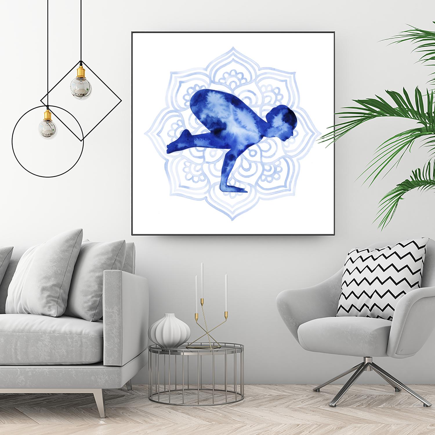 Yoga Flow IV by Grace Popp on GIANT ART - blue leisure