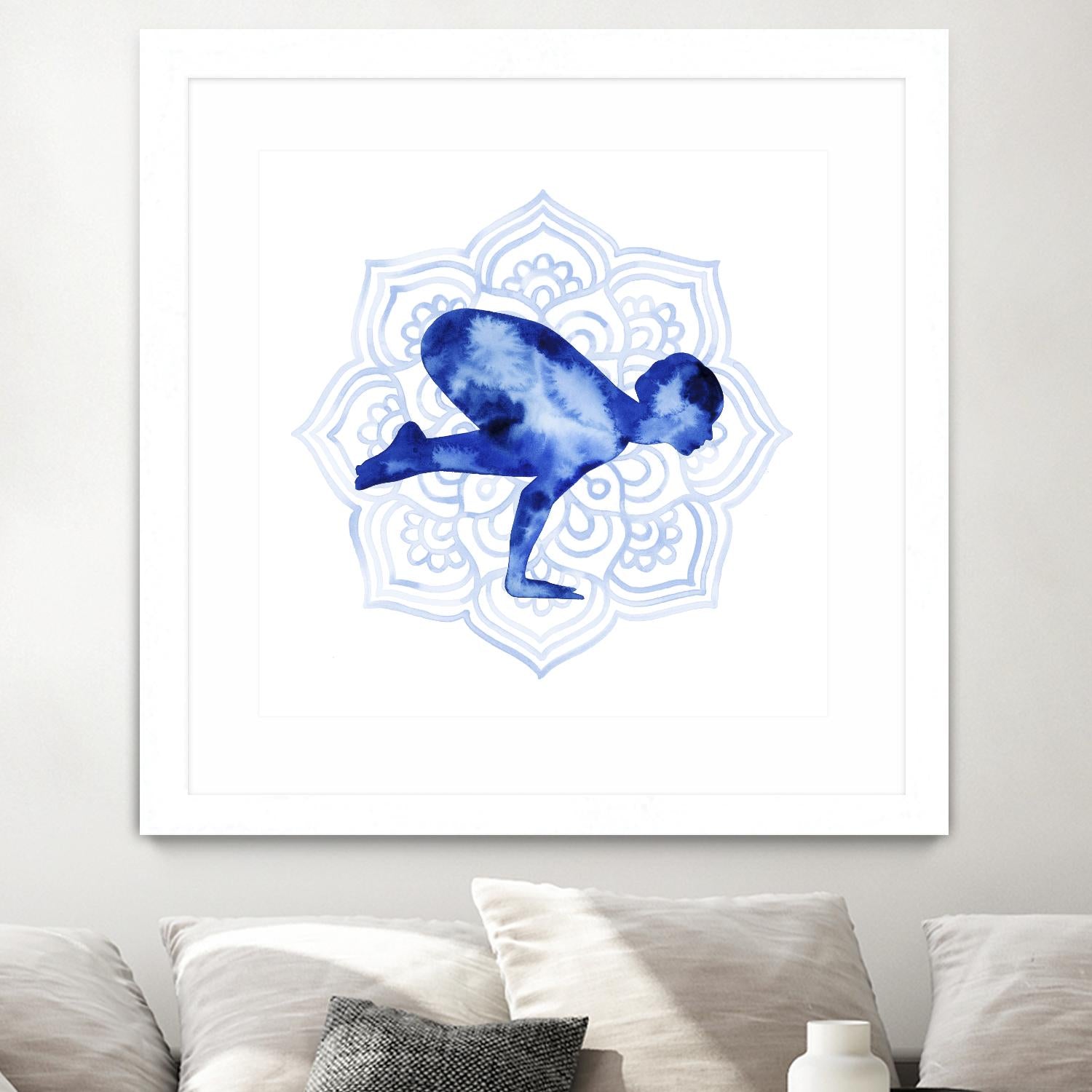 Yoga Flow IV by Grace Popp on GIANT ART - blue leisure