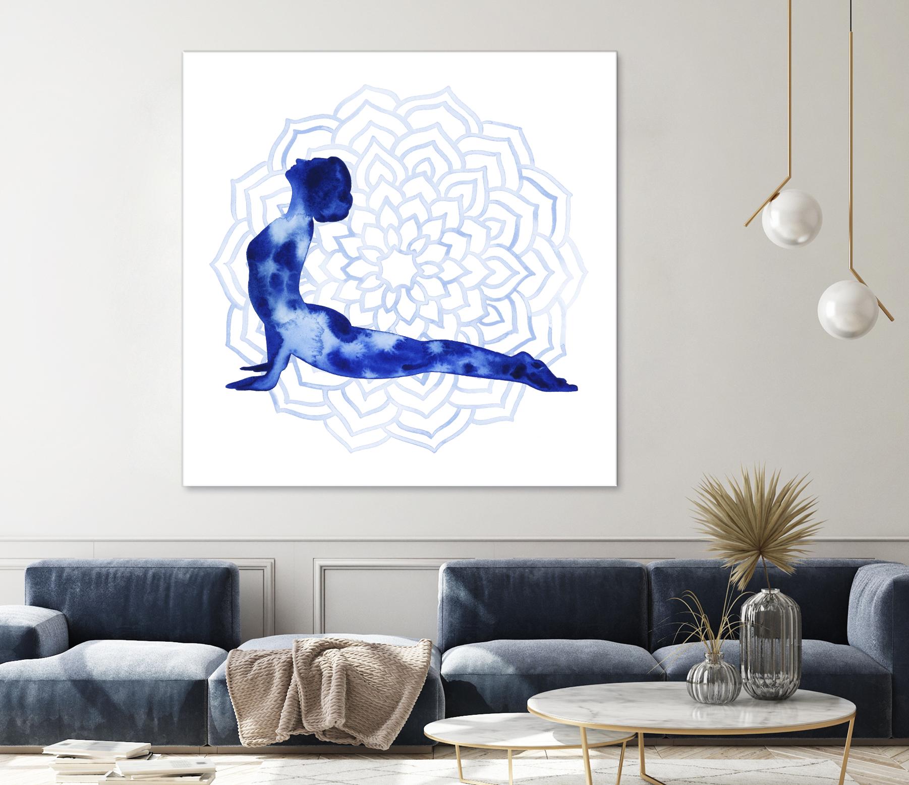 Yoga Flow VI by Grace Popp on GIANT ART - blue leisure