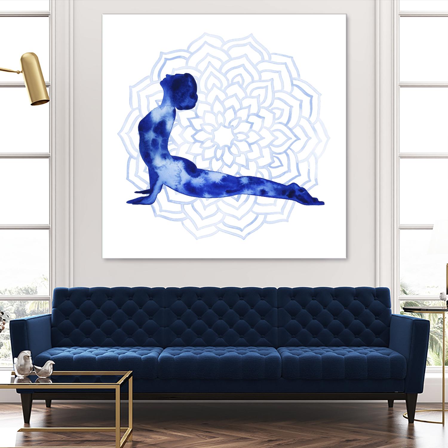 Yoga Flow VI by Grace Popp on GIANT ART - blue leisure