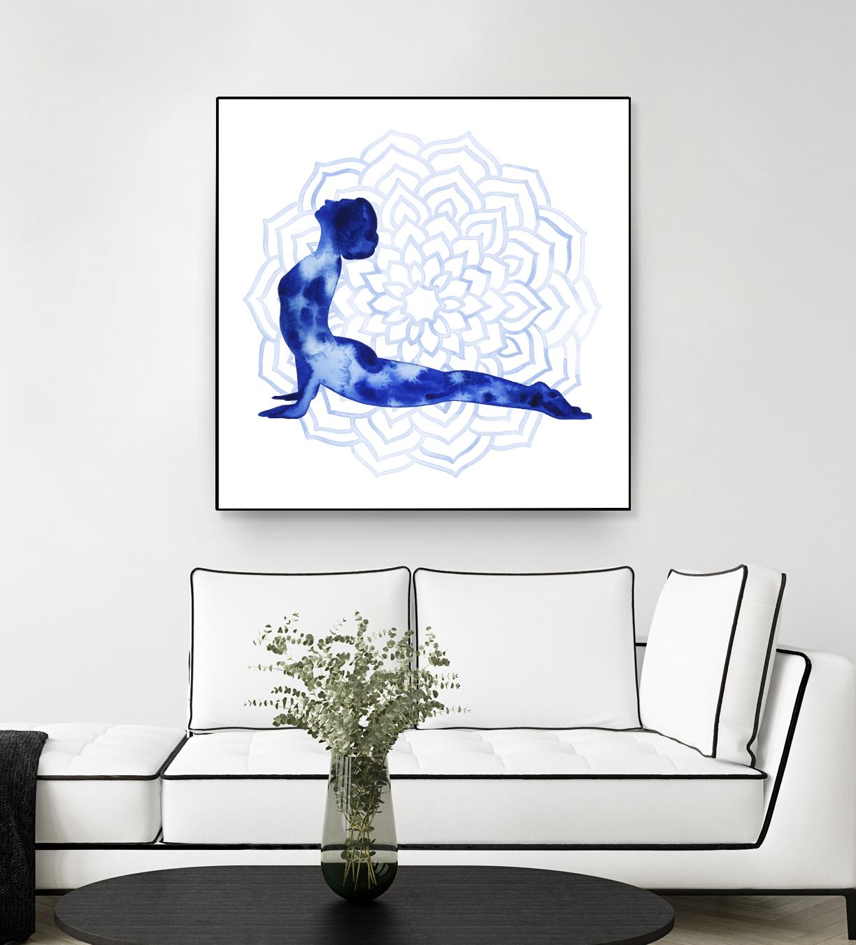 Yoga Flow VI by Grace Popp on GIANT ART - blue leisure